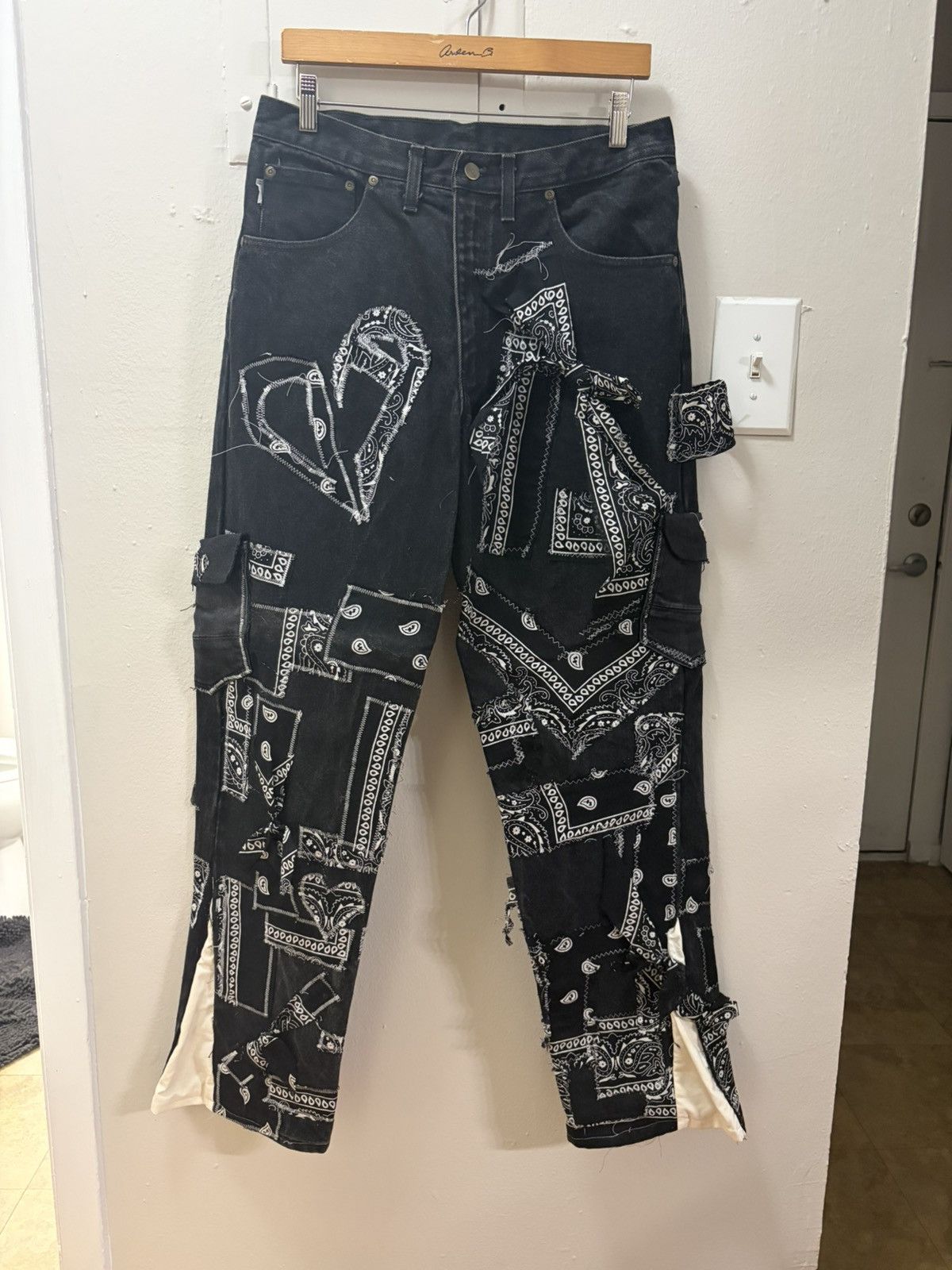 Other DAIN AYLOR 1/1 Bandana Patchwork Cut and Sew Denim Size US 32 / EU 48 - 1 Thumbnail