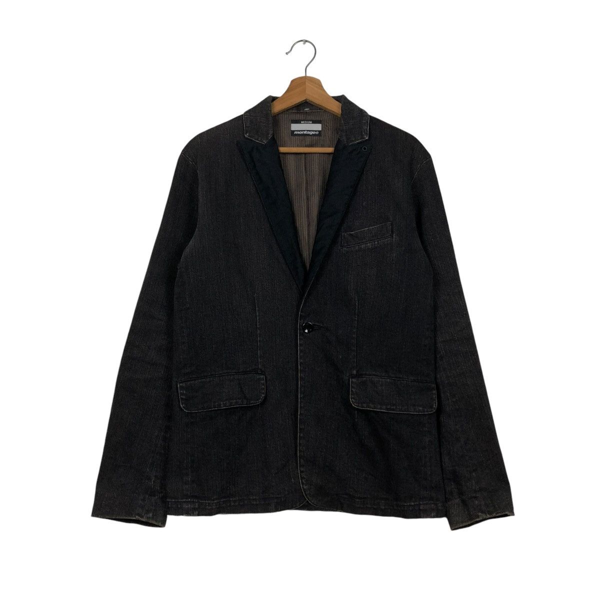 Japanese Brand 🔥VINTAGE CHORE WORK JACKET MONTAGE STRIPED ISSEY MIYAKE Size US M / EU 48-50 / 2 - 3 Thumbnail