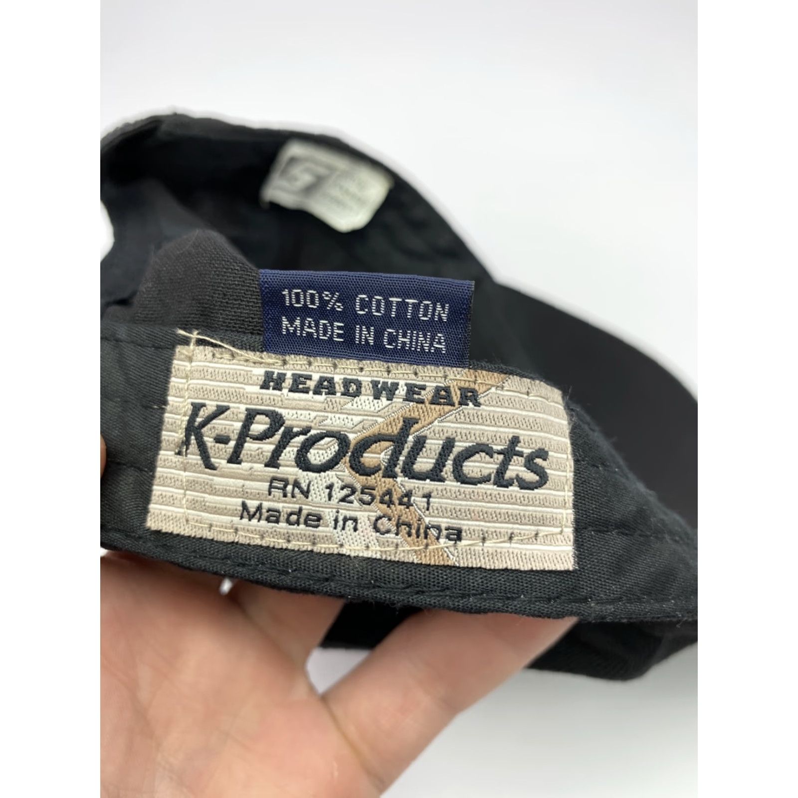 Vintage K-PRODUCTS Racing Baseball Cap Adjustable Adjustable Black Canvas Men American Theme Size ONE SIZE - 6 Thumbnail