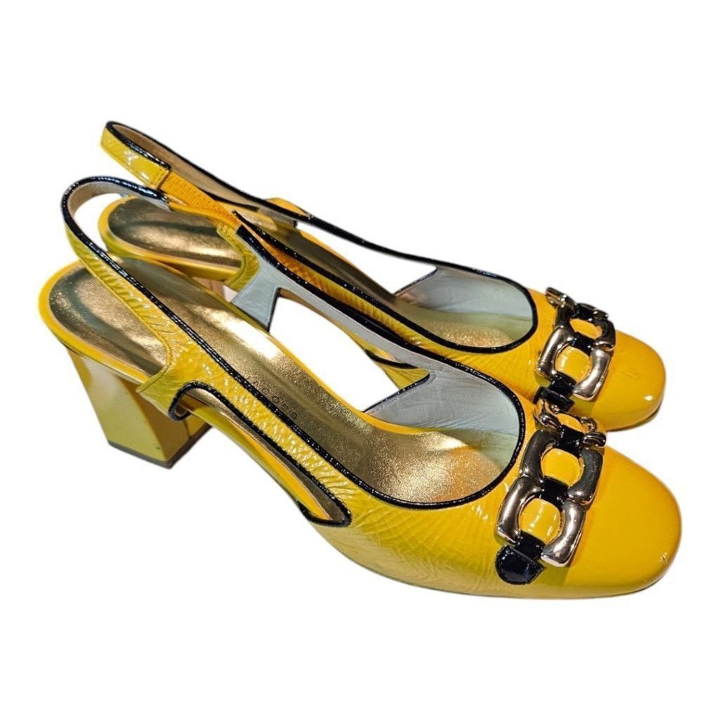 Marc Jacobs Marc Jacobs Yellow Slingback Heels Size 39.5 Size US 7.5 / IT 37.5 - 7 Thumbnail