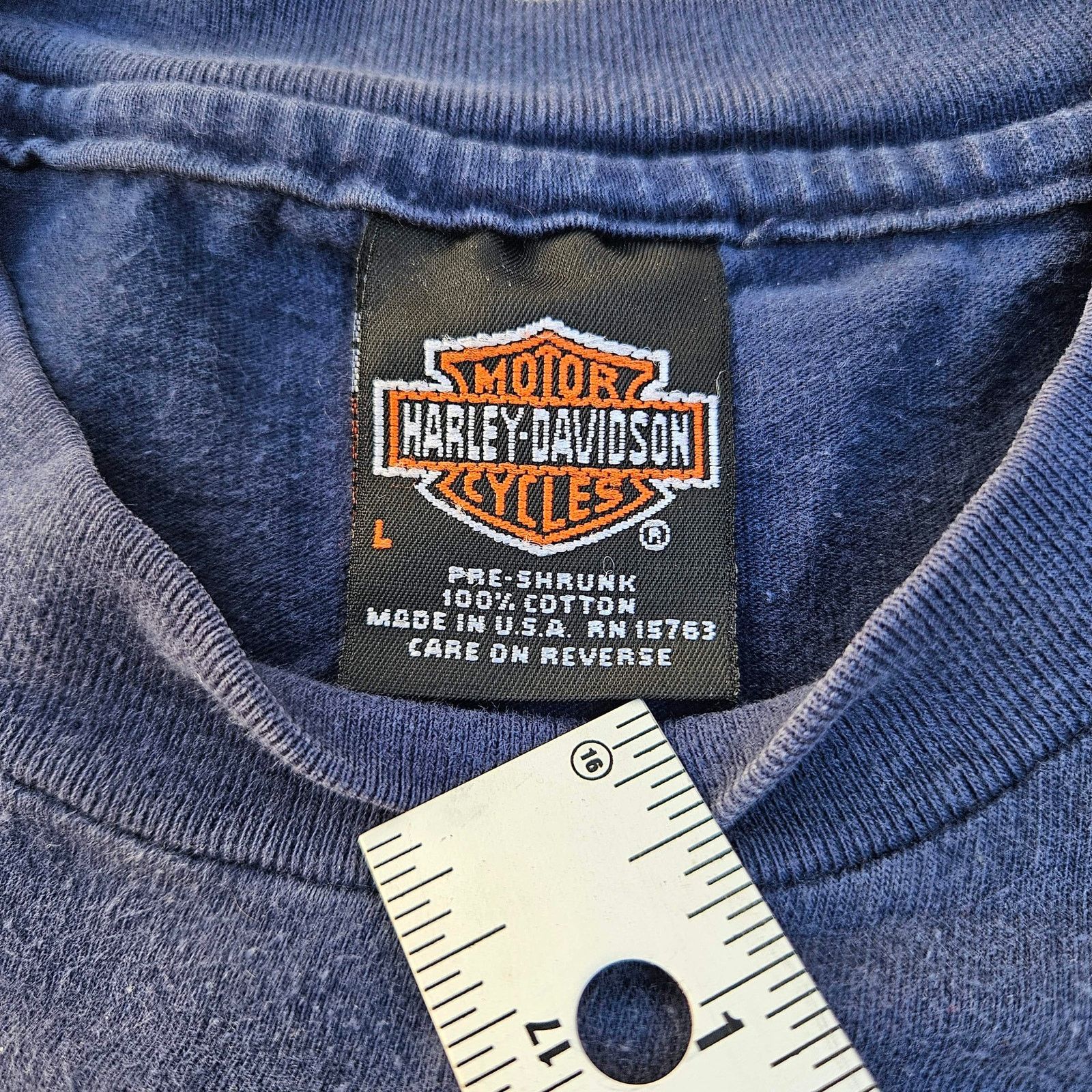 Harley Davidson Vintage Harley Davidson Shirt Eagle Size Large Blue Size US L / EU 52-54 / 3 - 3 Thumbnail