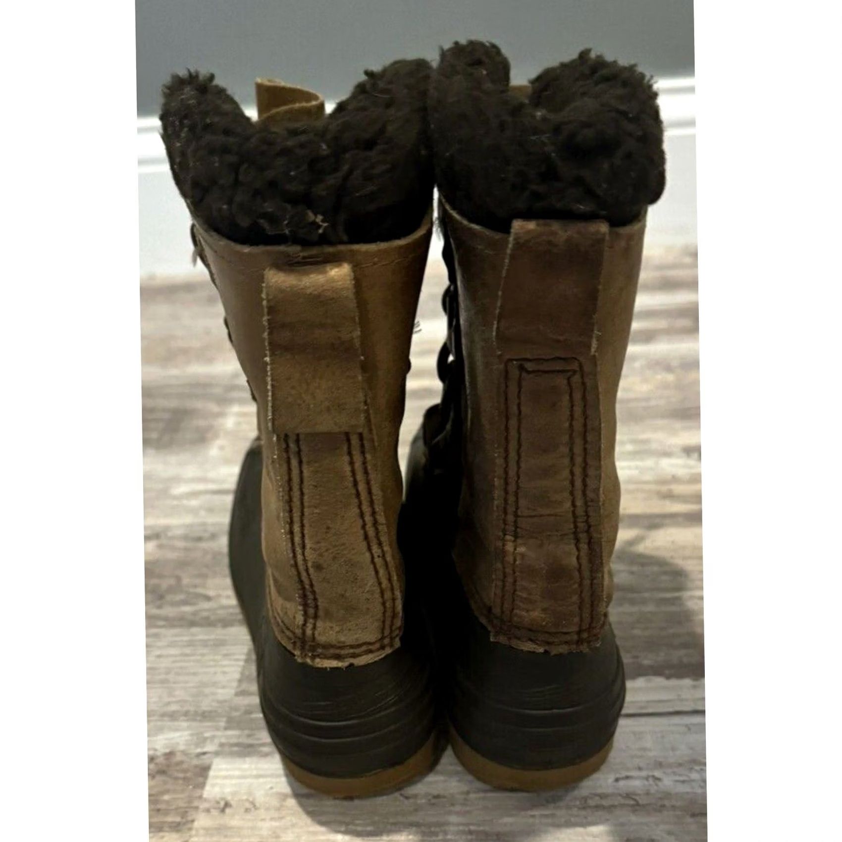 SOREL Sorel Badger Brown Leather Boots Made In Canada Women's Size 7 Medium Size US 7 / IT 37 - 4 Thumbnail