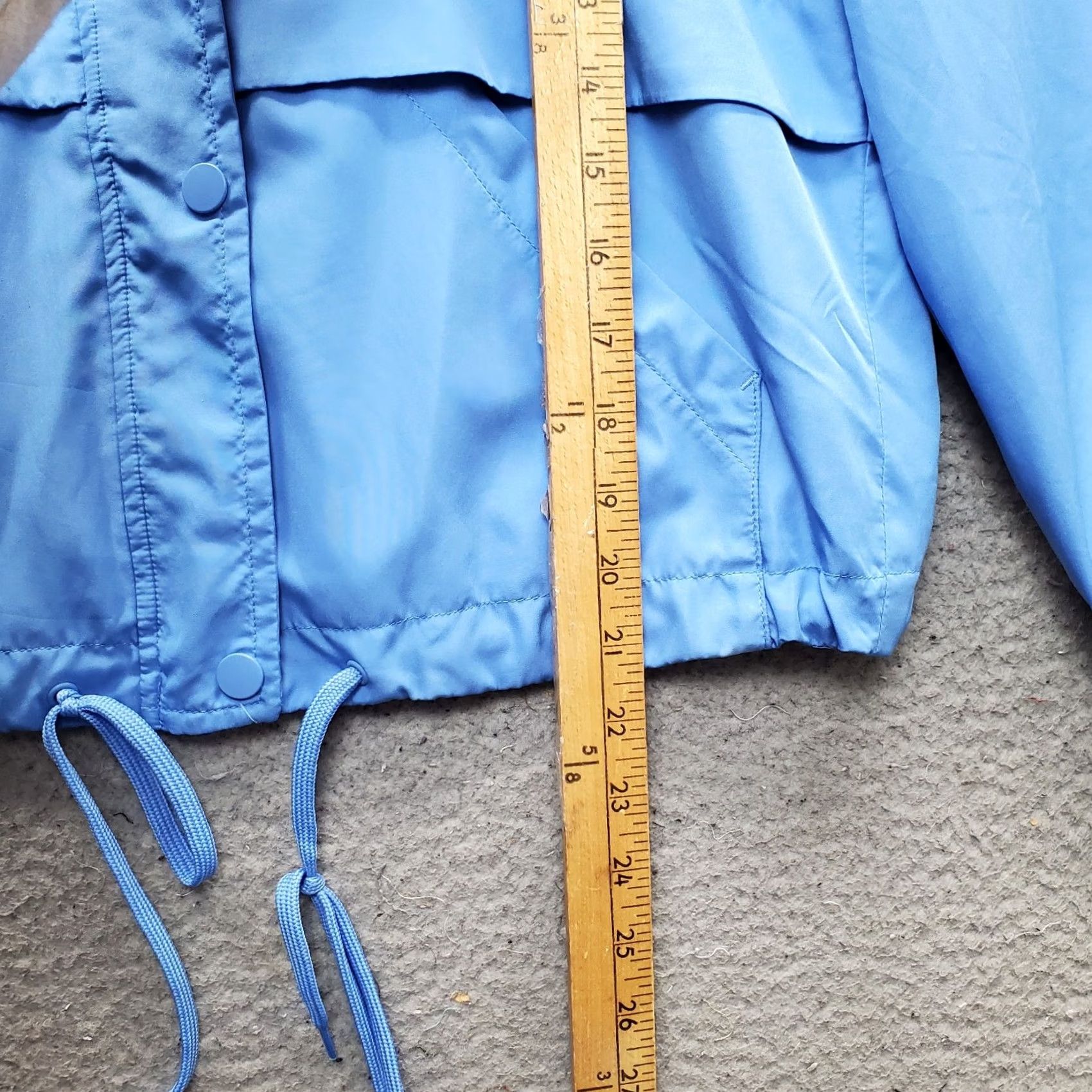 H&M H&M Divided Rain Jacket Women XS Blue Hooded Full Zip Size XS / US 0-2 / IT 36-38 - 3 Thumbnail