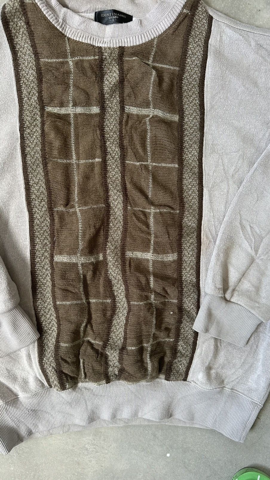 Vintage VINTAGE DESTINARE UOMO KNIT DESIGN SWEATSHIRT Size US L / EU 52-54 / 3 - 2 Thumbnail
