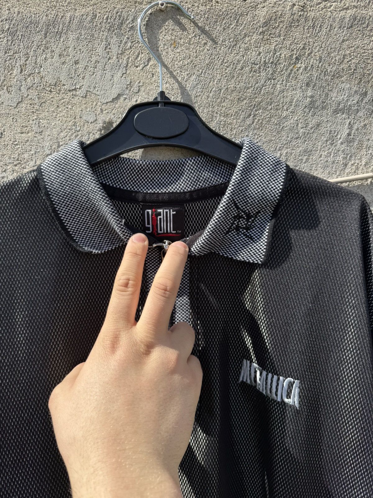 Japanese Brand × Metallica × Vintage Vintage Metallica Silver Mesh Jersey Giant 90s XL Metal Band Size US XL / EU 56 / 4 - 4 Thumbnail