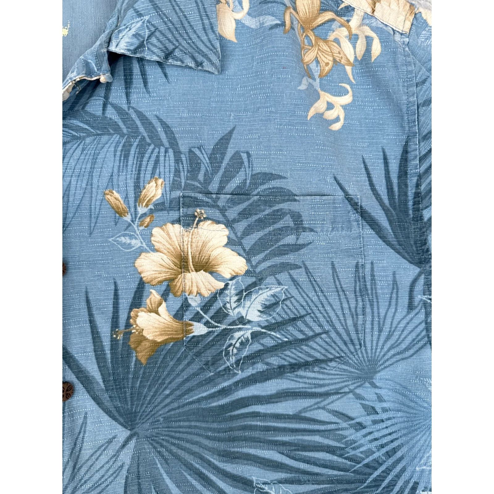 Vintage Jamaica Jaxx Shirt Men XL Blue Floral Leaf Silk Button-Up Hawaiian Aloha Beach Resort 90s Style Mens Size US XL / EU 56 / 4 - 6 Thumbnail