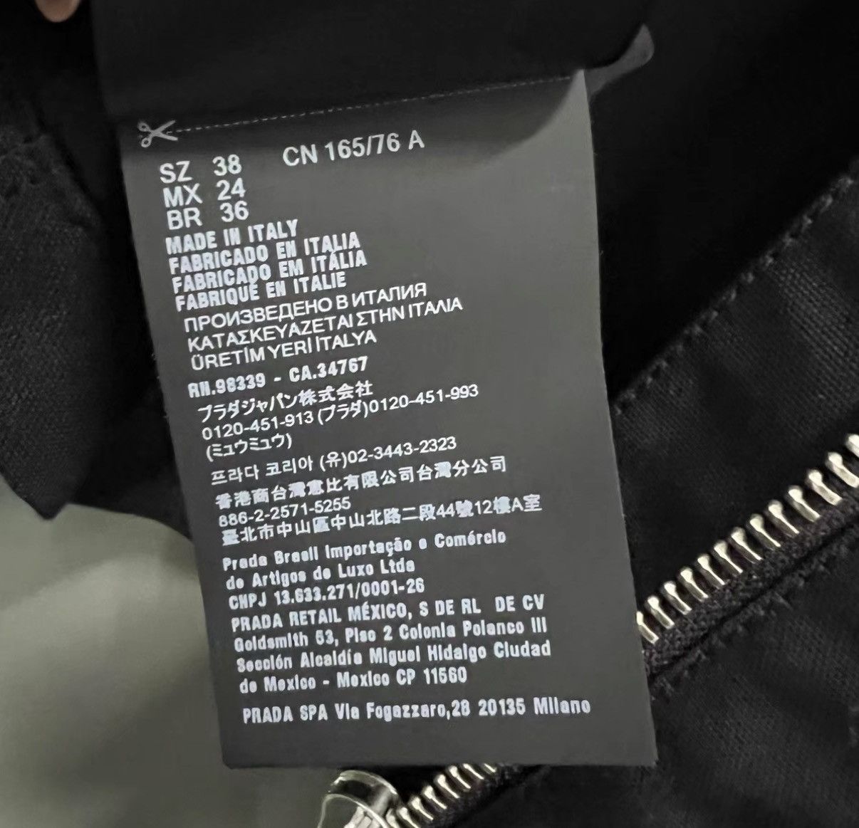 Prada Prada Black Triangle Logo Cropped Jacket J41 Size XS / US 0-2 / IT 36-38 - 3 Thumbnail