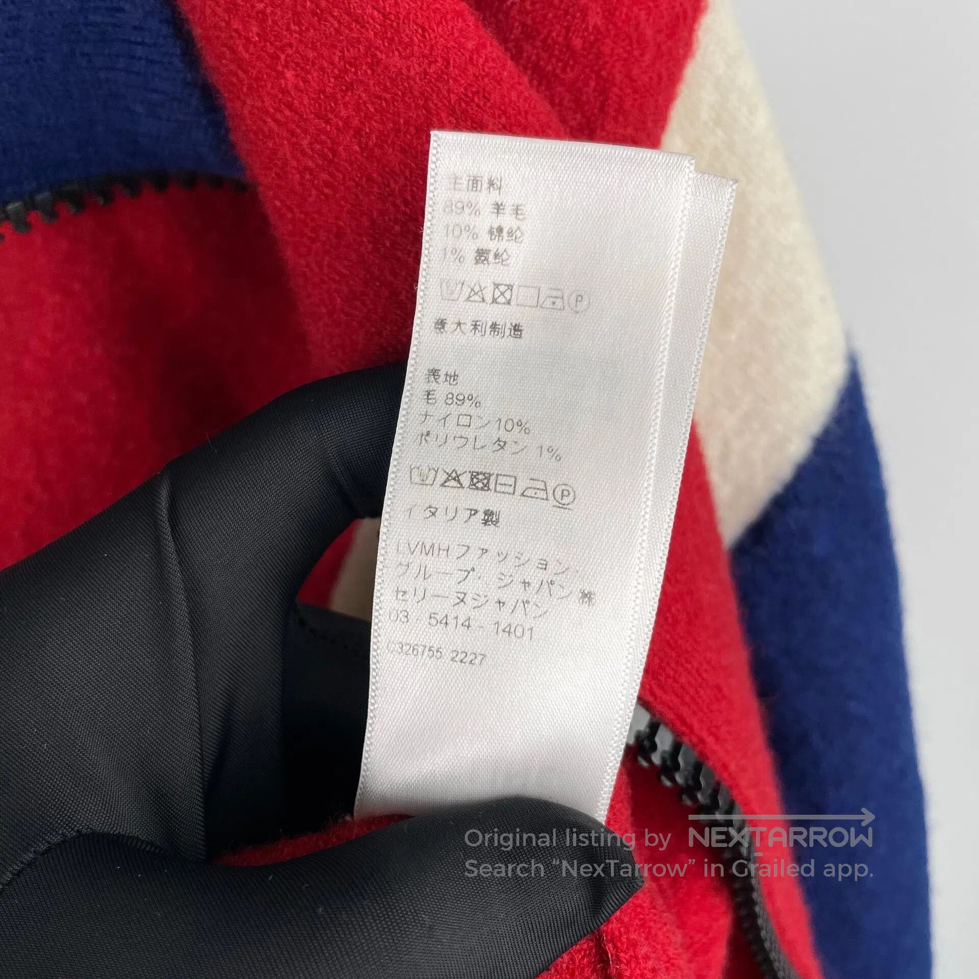 Celine CELINE Red and blue color block leisure sweater jacket XS Size US XS / EU 42 / 0 - 9 Thumbnail