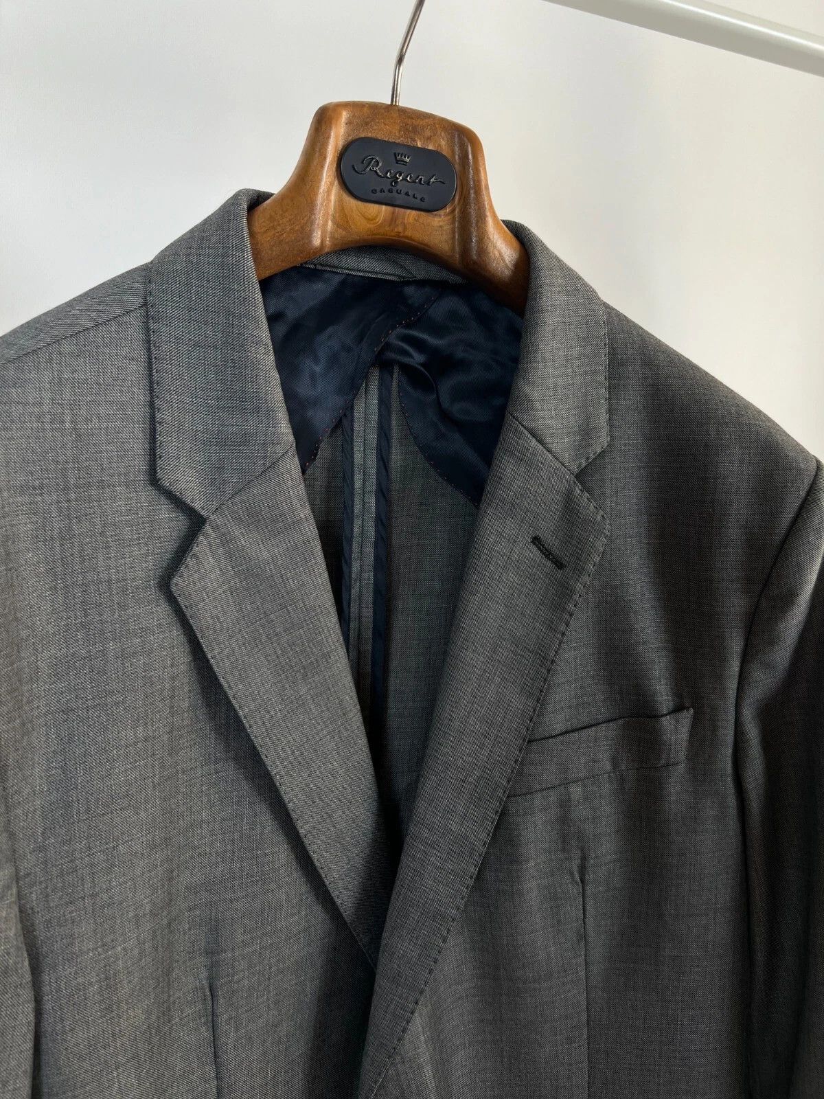 Hackett × Loro Piana Hackett Mayfair ing Loro Piana 120's Wool Grey Blazer Size 48R - 8 Thumbnail