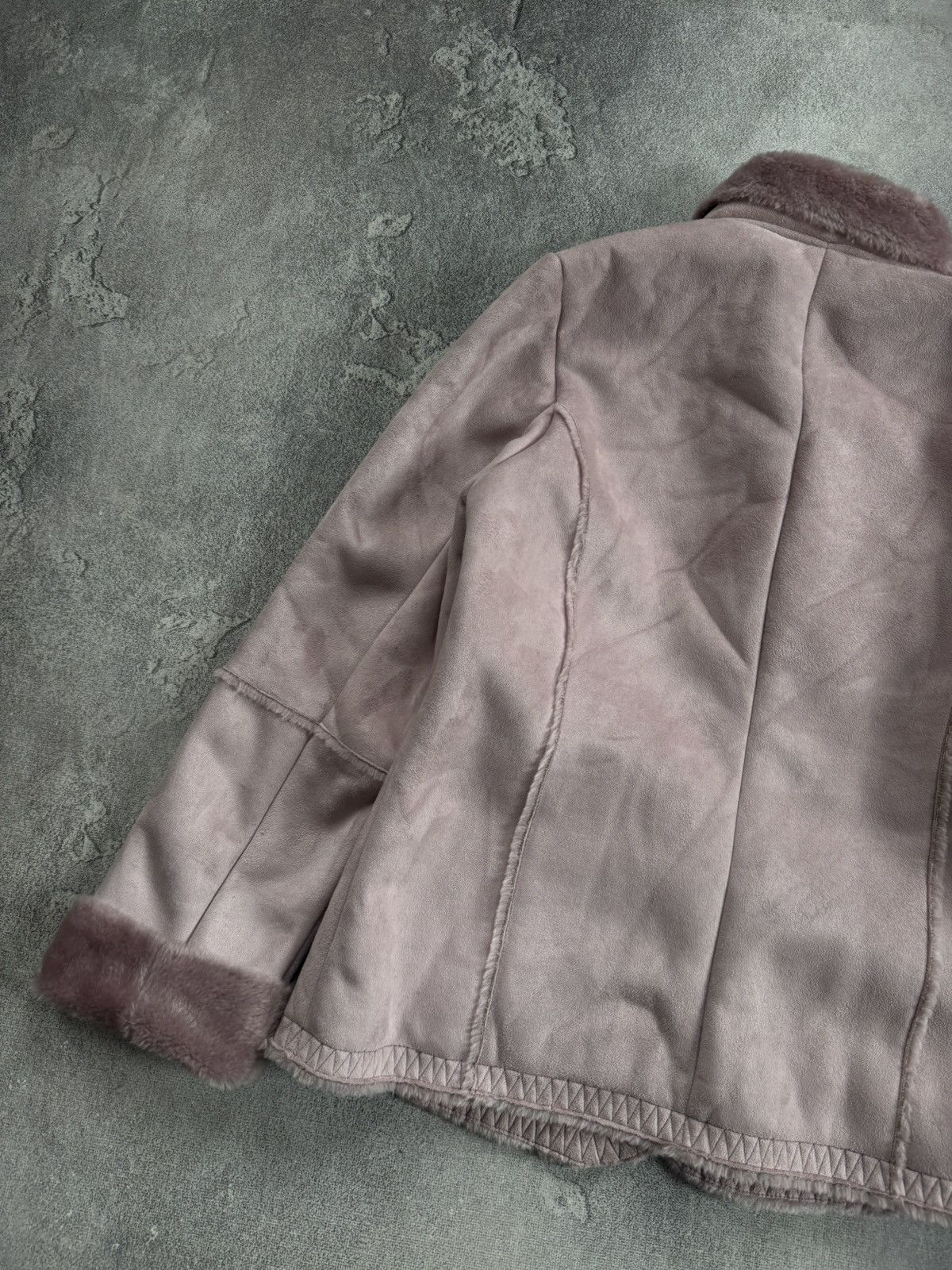 Miss Sixty TCM retro vintage fax fur coat linned sherpa jacket Y2K LGB Size S / US 4 / IT 40 - 15 Thumbnail