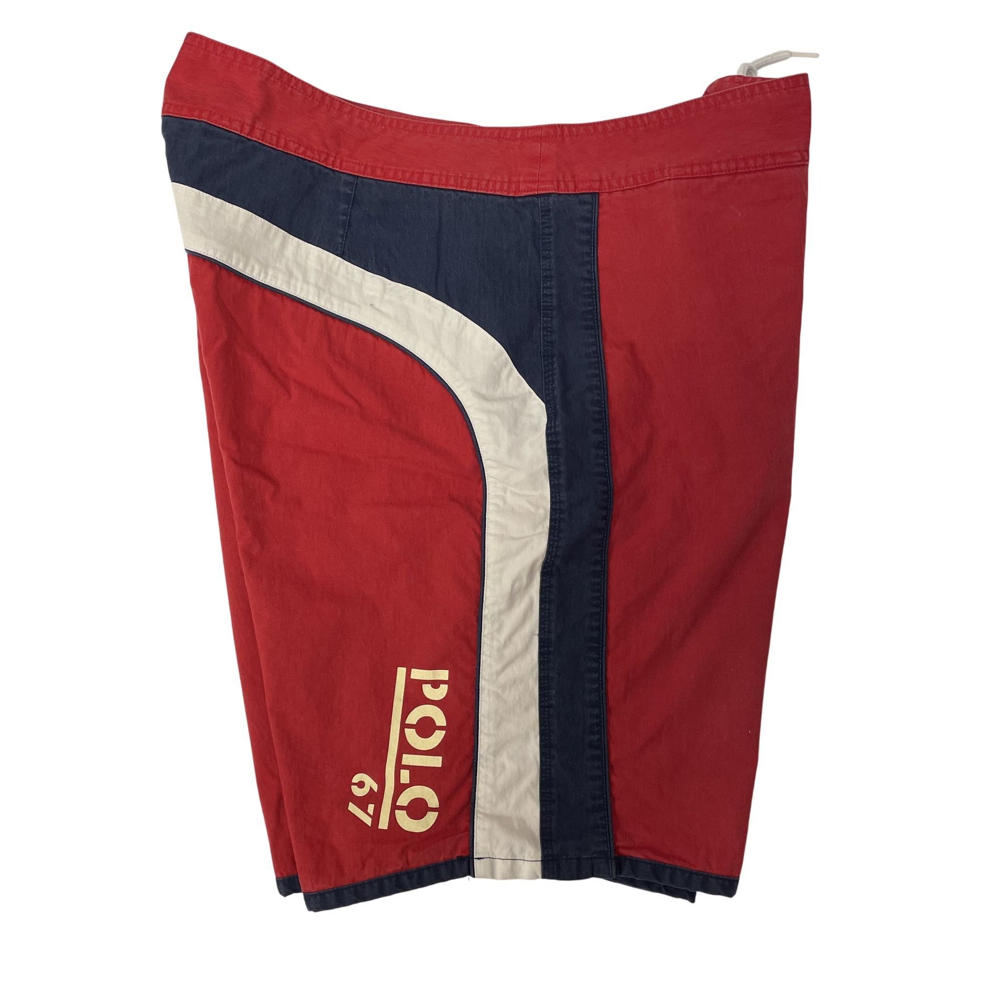 Polo Ralph Lauren Vtg Ralph Lauren Color Block SURF Board Short Swim Trunks Size US 38 / EU 54 - 4 Thumbnail