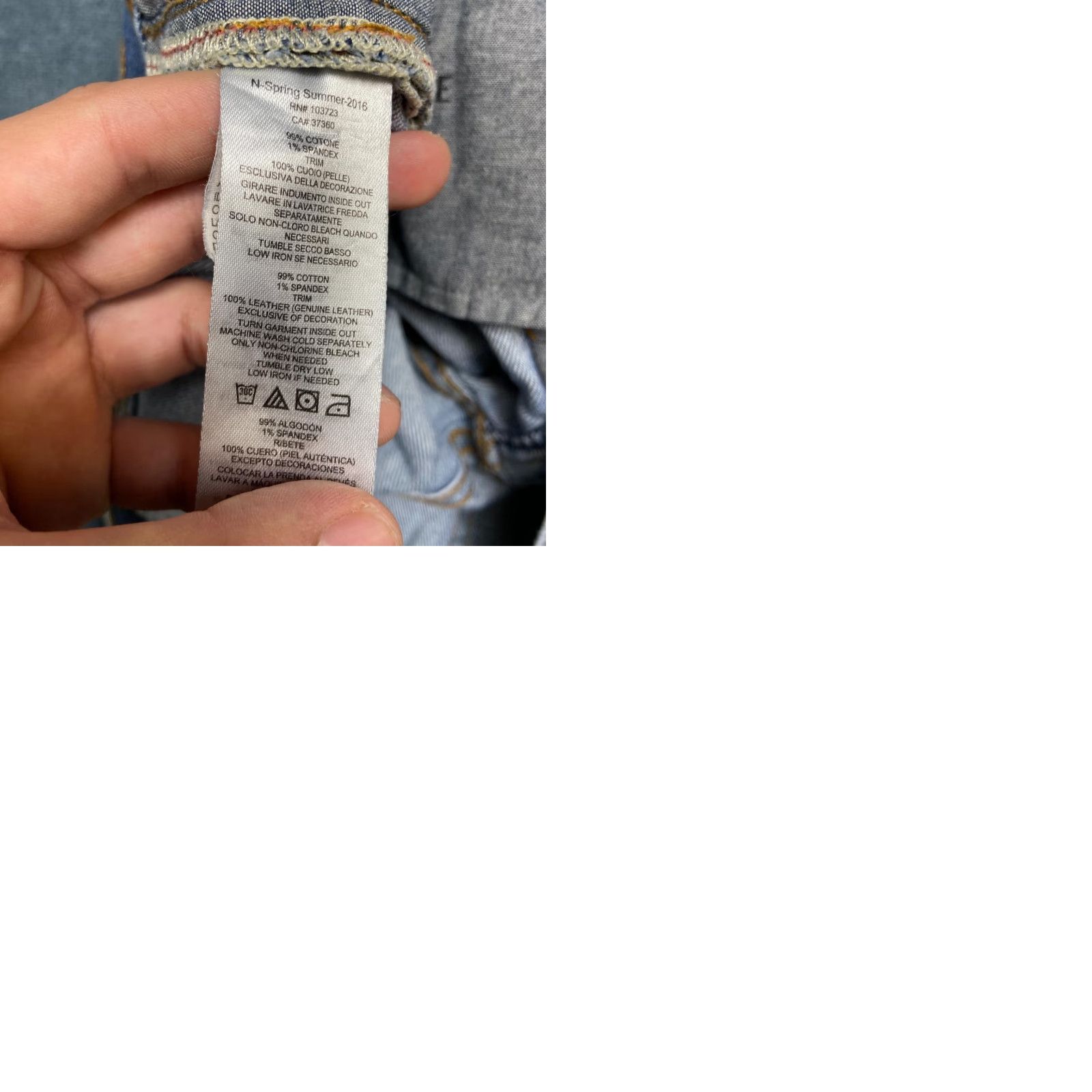 Armani Exchange Armani Exchange Jeans Mens 31 Regular 5-Pocket Blue Straight Denim Comfort Stretch Embroidered Jeans Size US 31 - 10 Thumbnail