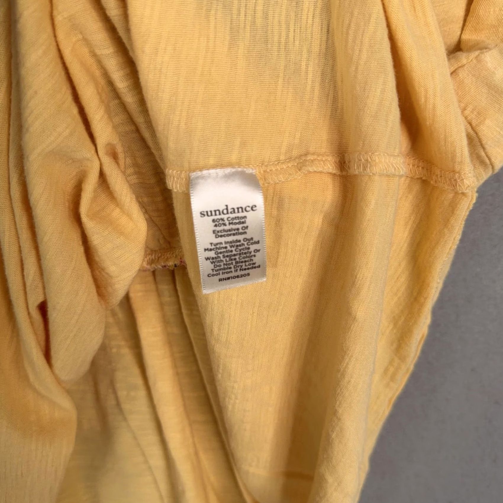 Vintage Sundance Tank Womens Small Yellow Embroidered Scoop Neck Sleeveless Boho Shirt Size S / US 4 / IT 40 - 4 Thumbnail