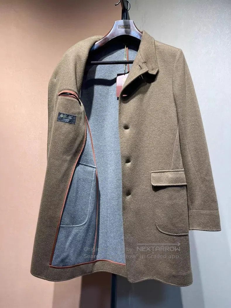 Loro Piana Loro Piana Cashmere Coat with Suede Trim. Size US L / EU 52-54 / 3 - 2 Thumbnail