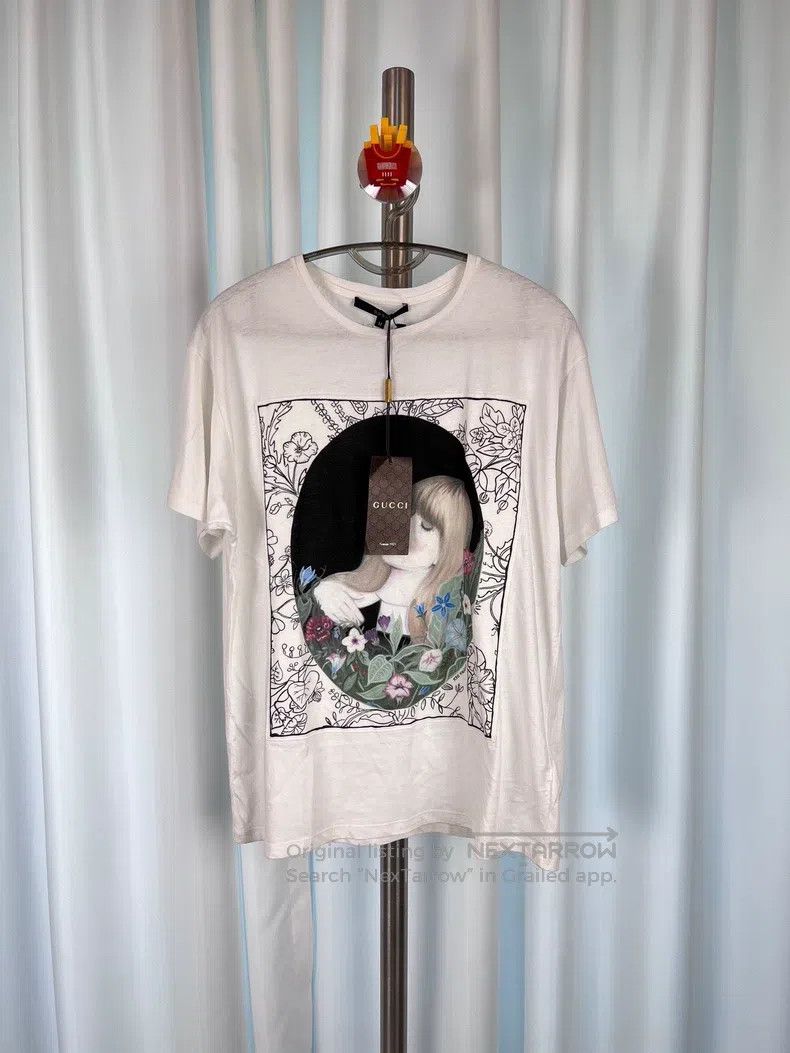 Gucci Gucci Portrait G-shaped oil painting sketch printed short Size M / US 6-8 / IT 42-44 - 1 Thumbnail