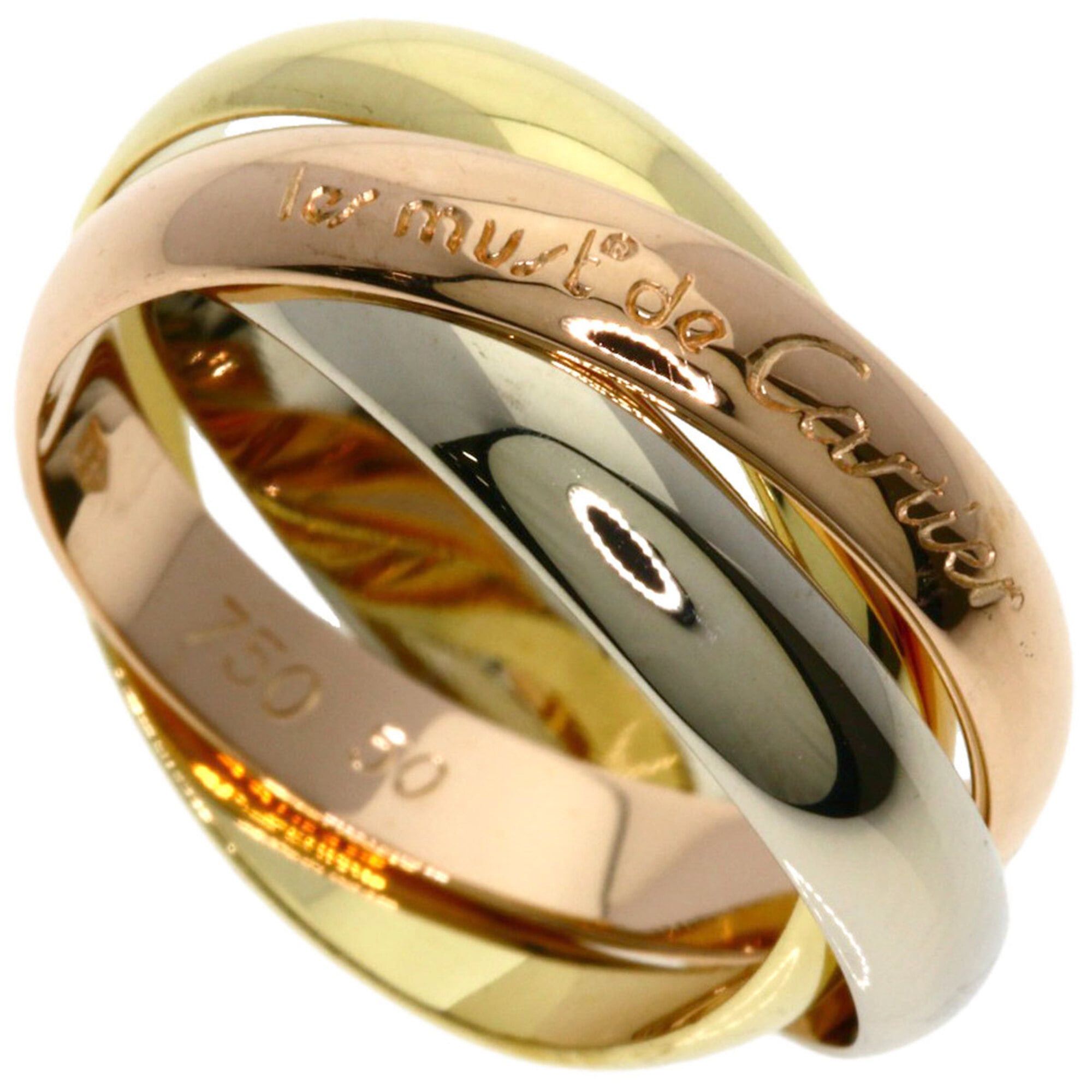 Cartier Cartier Trinity 3-Color Ring #50, 18K Yellow Gold/18K Pink White Gold, Women's. Size ONE SIZE - 1 Thumbnail
