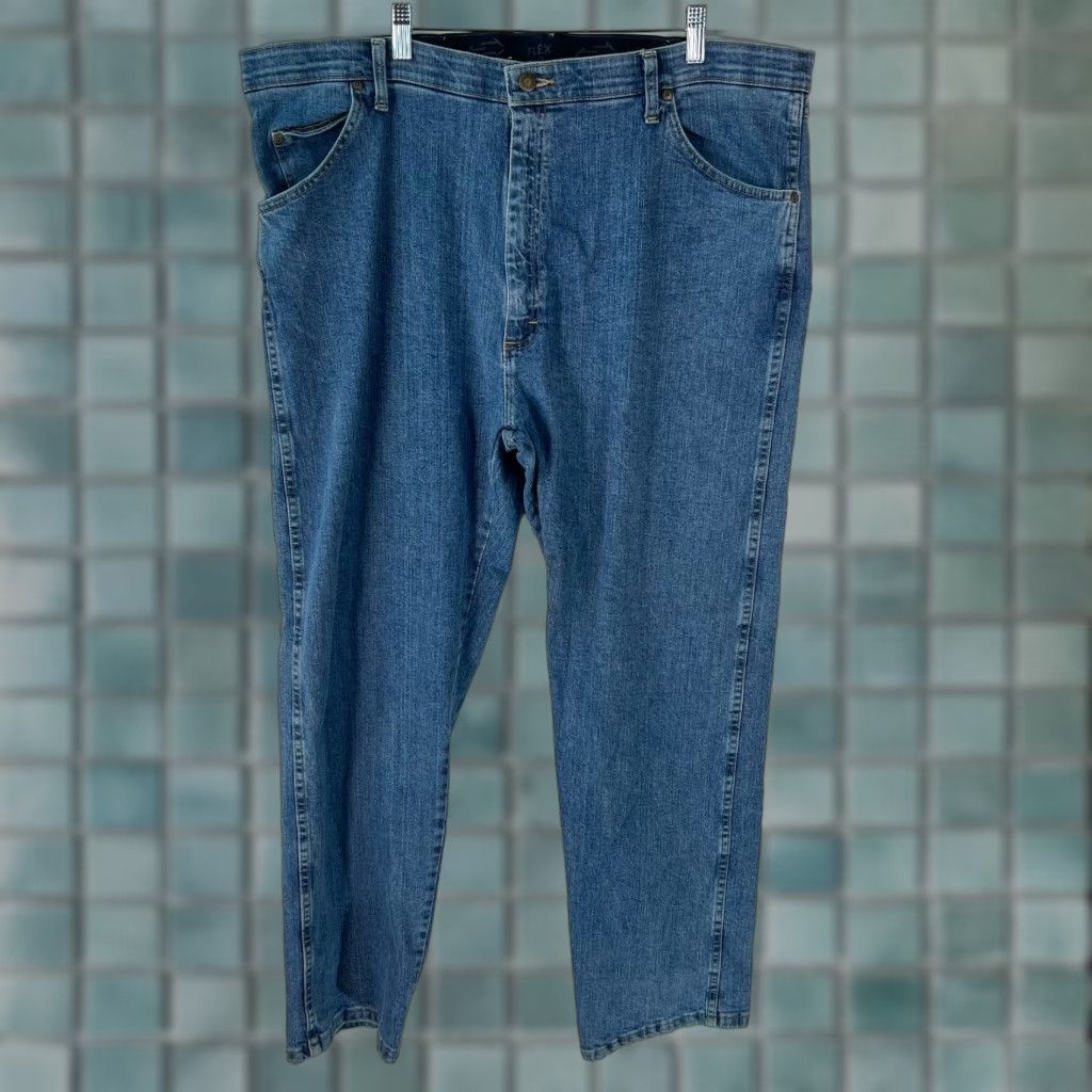 Wrangler Wrangler Mens Rugged Wear High Rise Straight Leg Blue Denim Jeans 42X30 Jeans Men Wrangler High Rise Blue Denim 42X30 Size US 42 / EU 58 - 1 Thumbnail