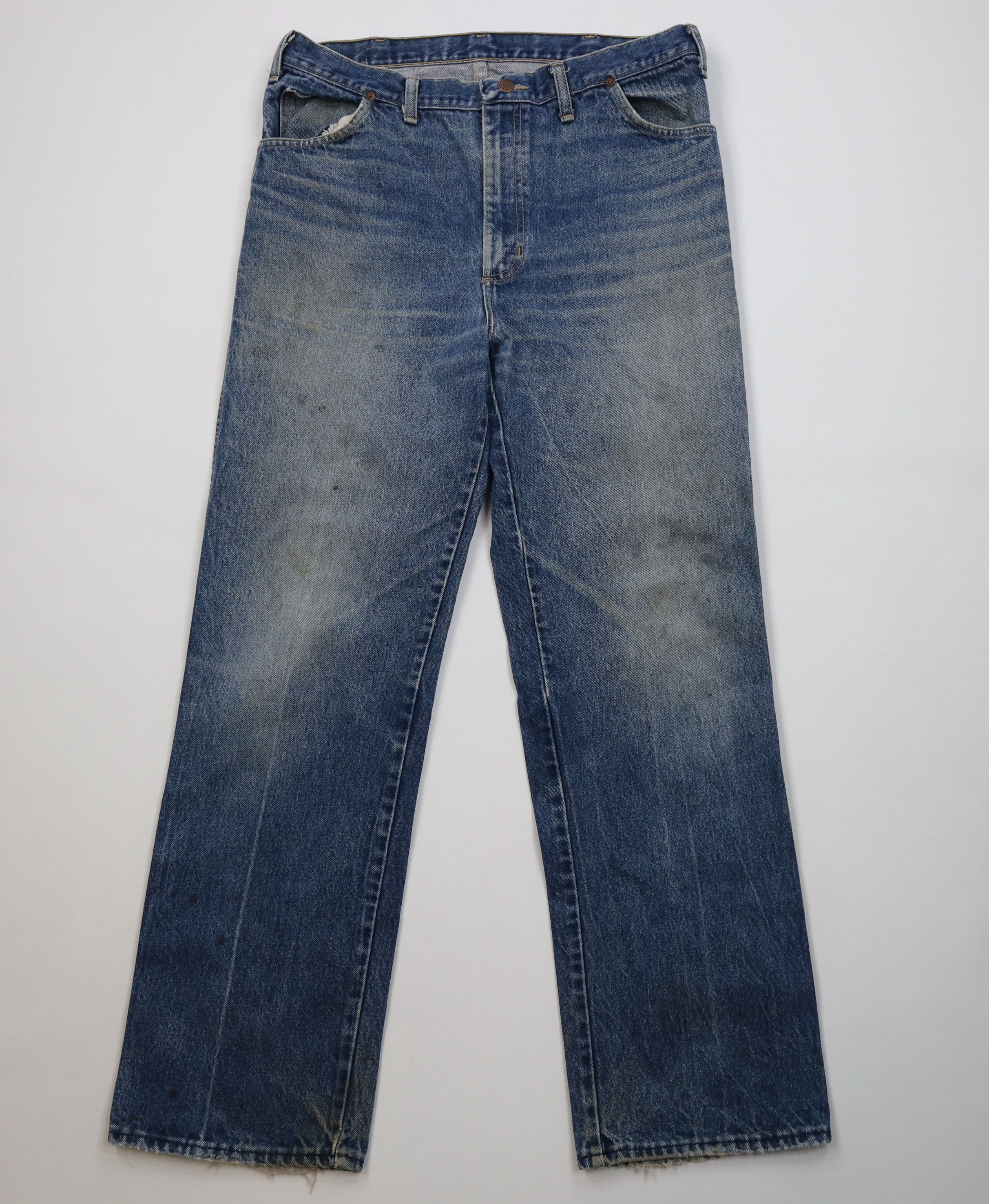 Vintage Vintage 70s Streetwear Flared Wide Leg Denim Jeans USA Size US 34 / EU 50 - 1 Thumbnail