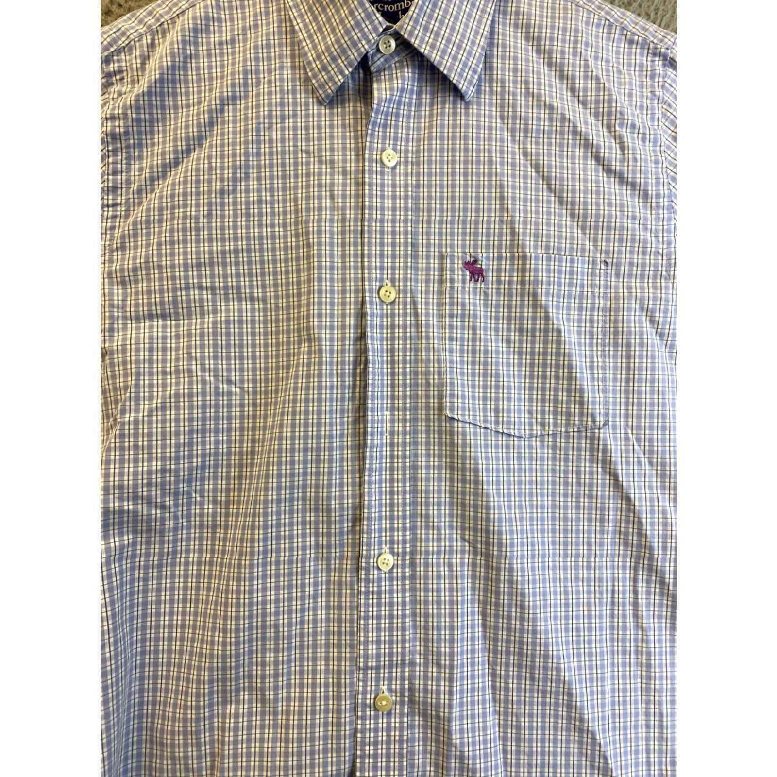Abercrombie & Fitch Abercrombie & Fitch Shirt Mens 17 XL Button-Up Blue Plaid Cotton Long Sleeve Casual /31-56 Button-Down Classic Regular Vintage No N/A Size US XL / EU 56 / 4 - 5 Thumbnail