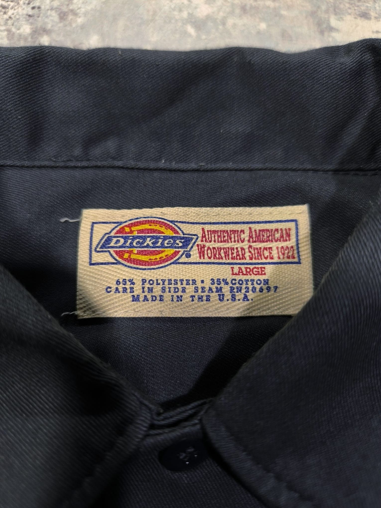 vtg 90s dickies made in usa workwear work shirt