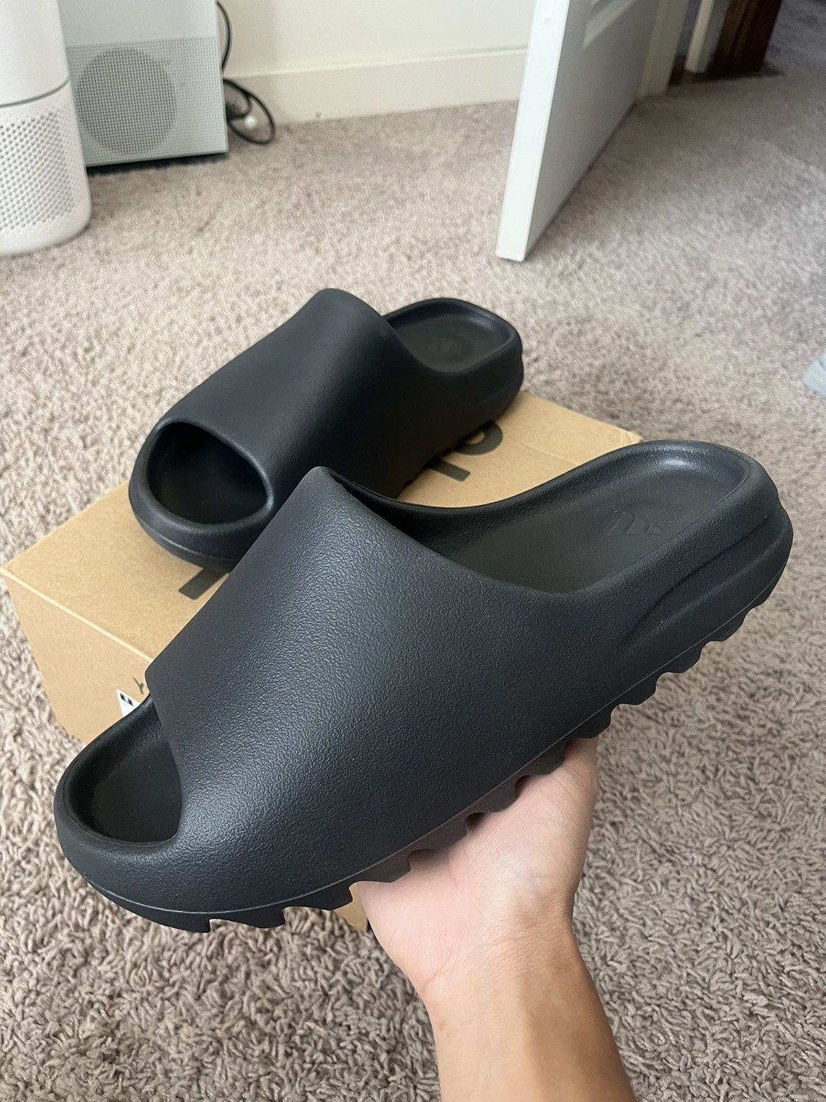 image of Adidas x Kanye West Yeezy Slide Onyx, Men's (Size 12)