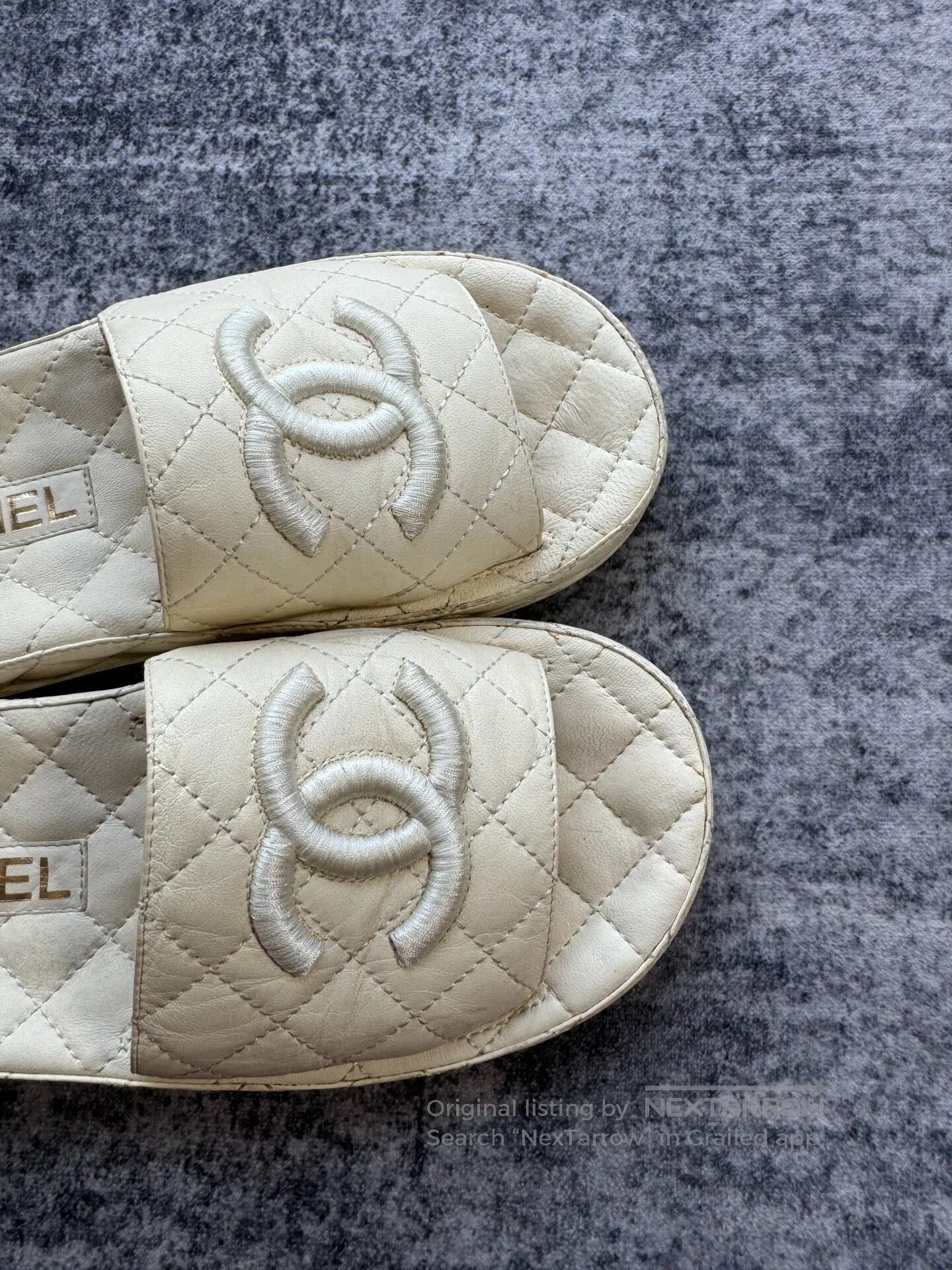 Chanel Chanel White Lambskin Slides| Size US 4.5 / IT 34.5 - 3 Thumbnail