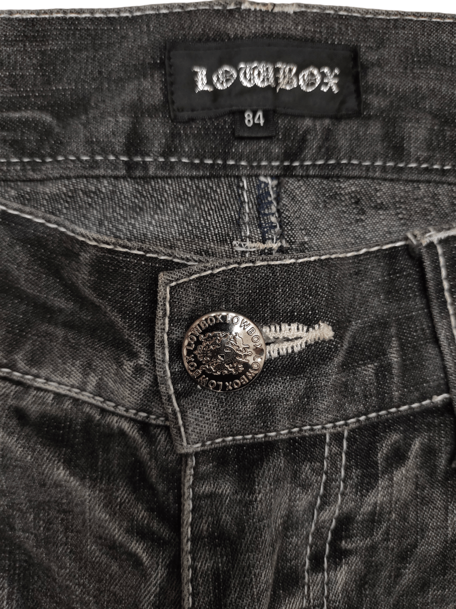 LOWBOX Vintage Y2k Lowbox Clawmark Distress Faded Patchwork Jeans Size US 34 / EU 50 - 9 Thumbnail