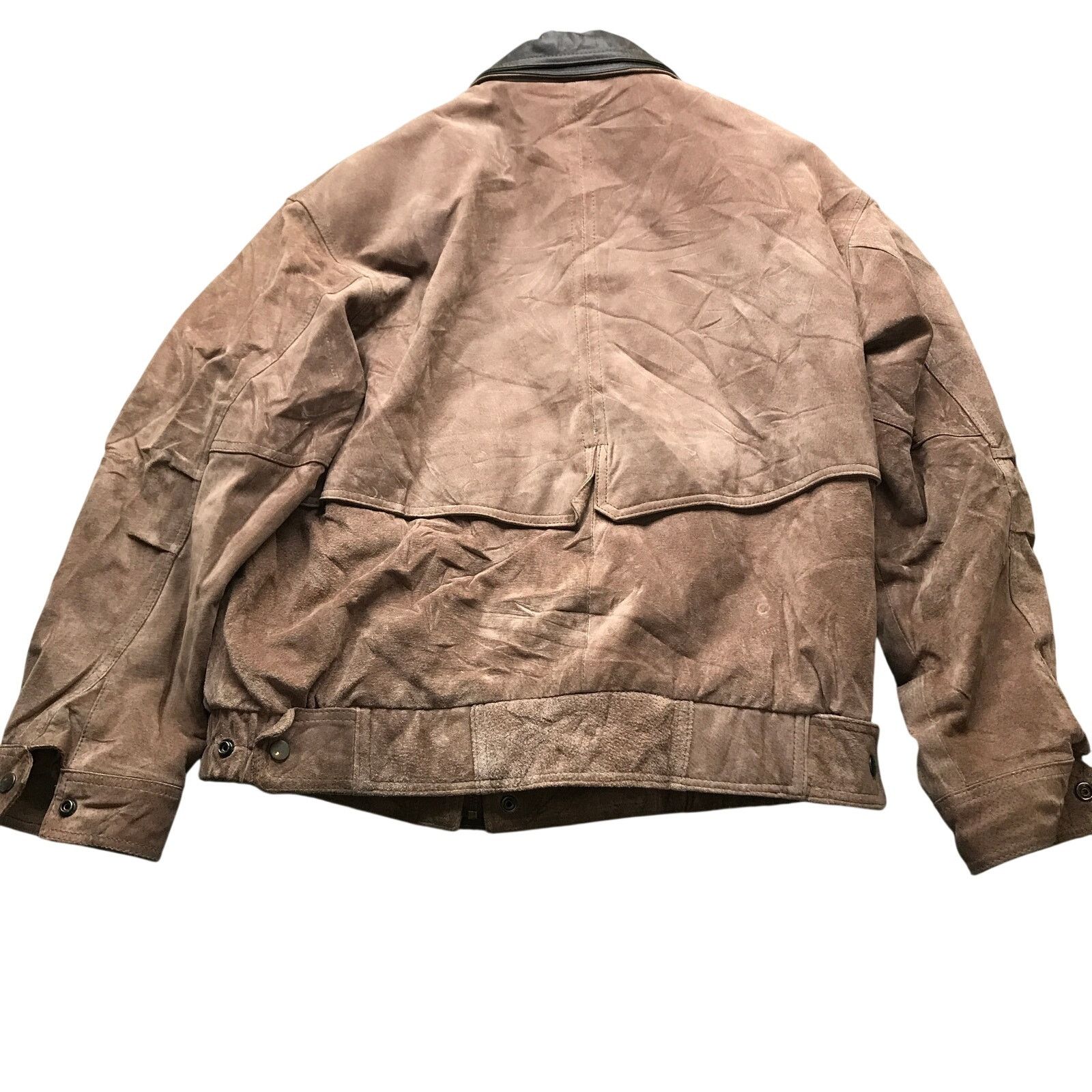 Other Byrnes & Baker Suede Leather Bomber Jacket Men Large L Brown Size US L / EU 52-54 / 3 - 2 Thumbnail