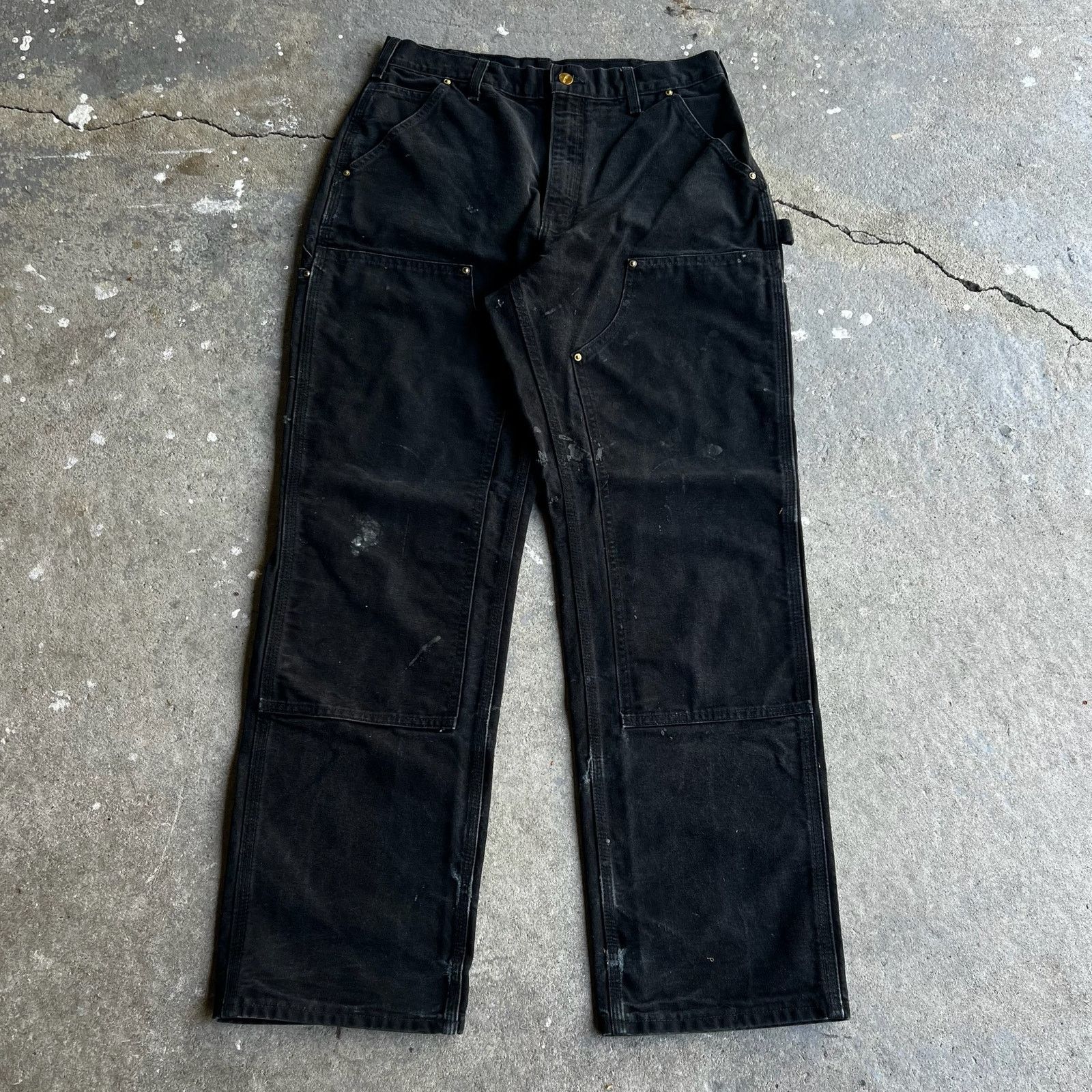 Carhartt × Vintage Carhartt black double knee work wear carpenter pants Size US 31 - 1 Thumbnail