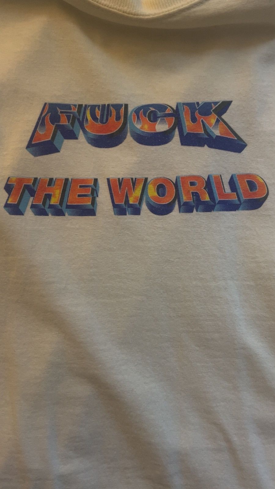 Supreme SS14 Supreme ‘Fuck The World’ Long sleeve White Size US L / EU 52-54 / 3 - 3 Thumbnail