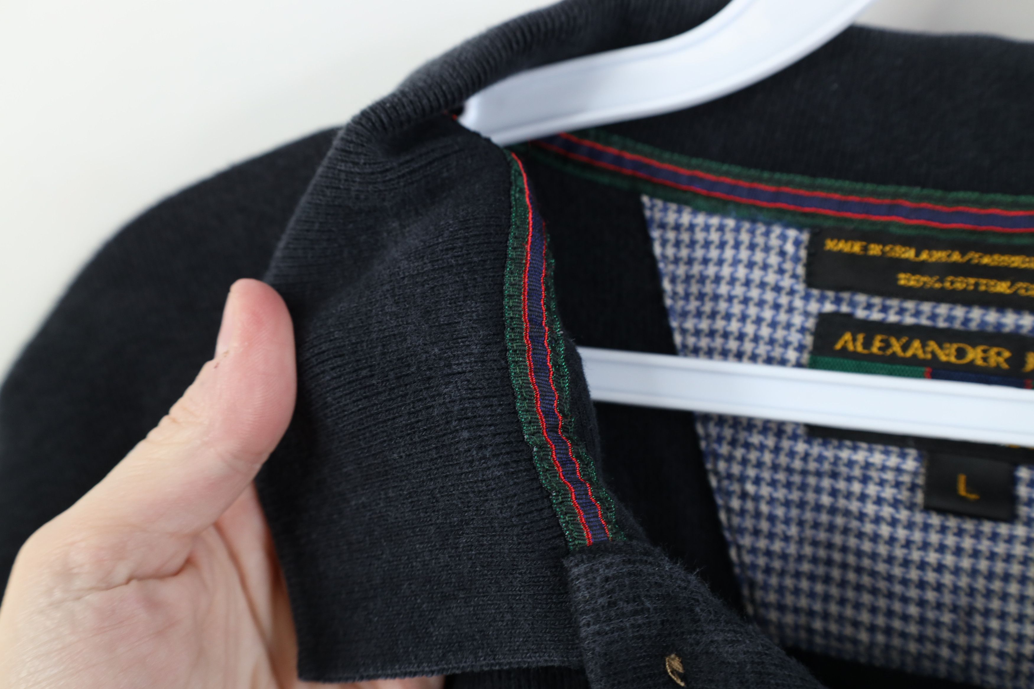 Vintage Vintage 90s Streetwear Ribbed Knit Long Sleeve Rugby Polo Size US L / EU 52-54 / 3 - 7 Thumbnail