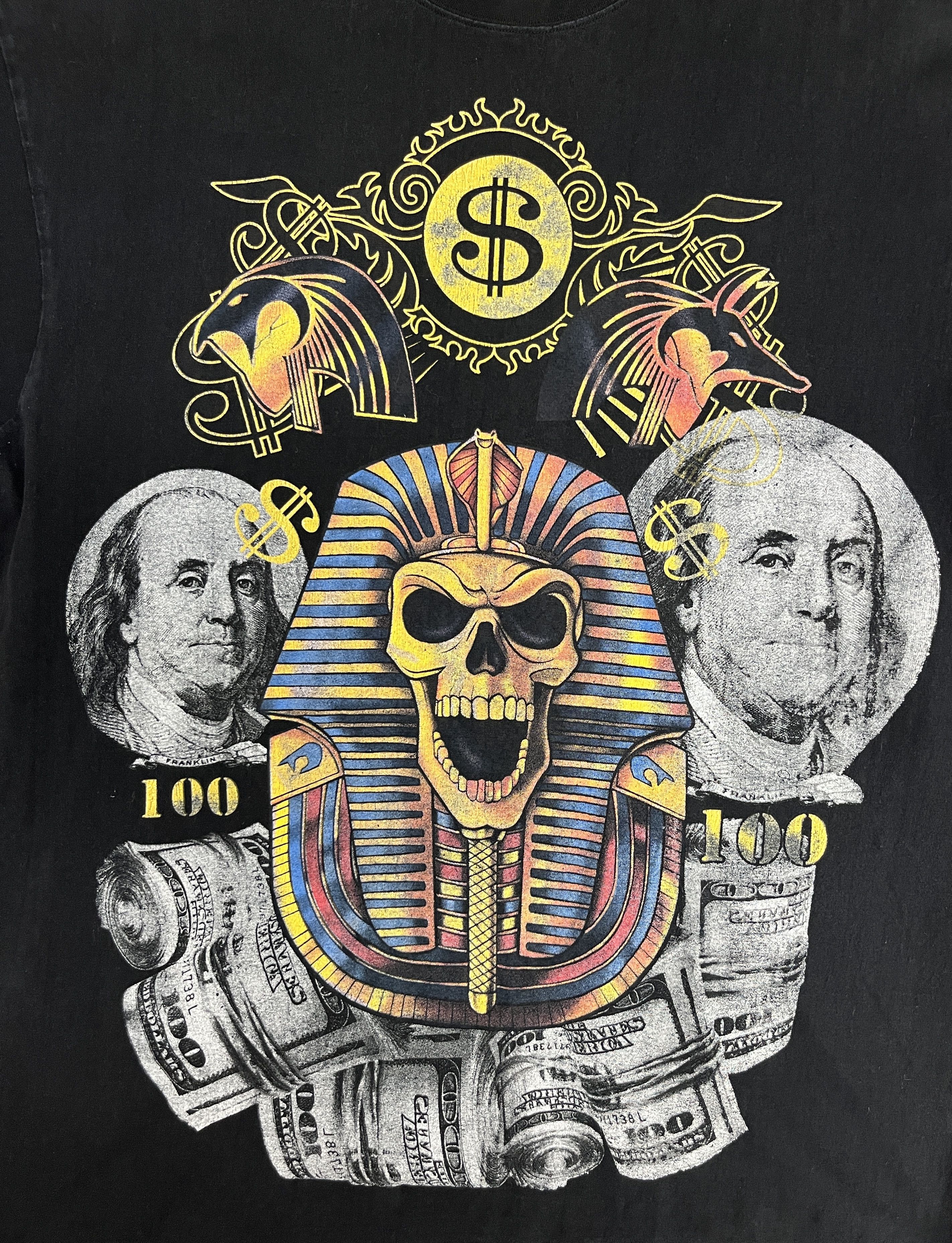Vintage Pharaoh Money Vintage Black T-Shirt Tee Size US XXL / EU 58 / 5 - 2 Thumbnail