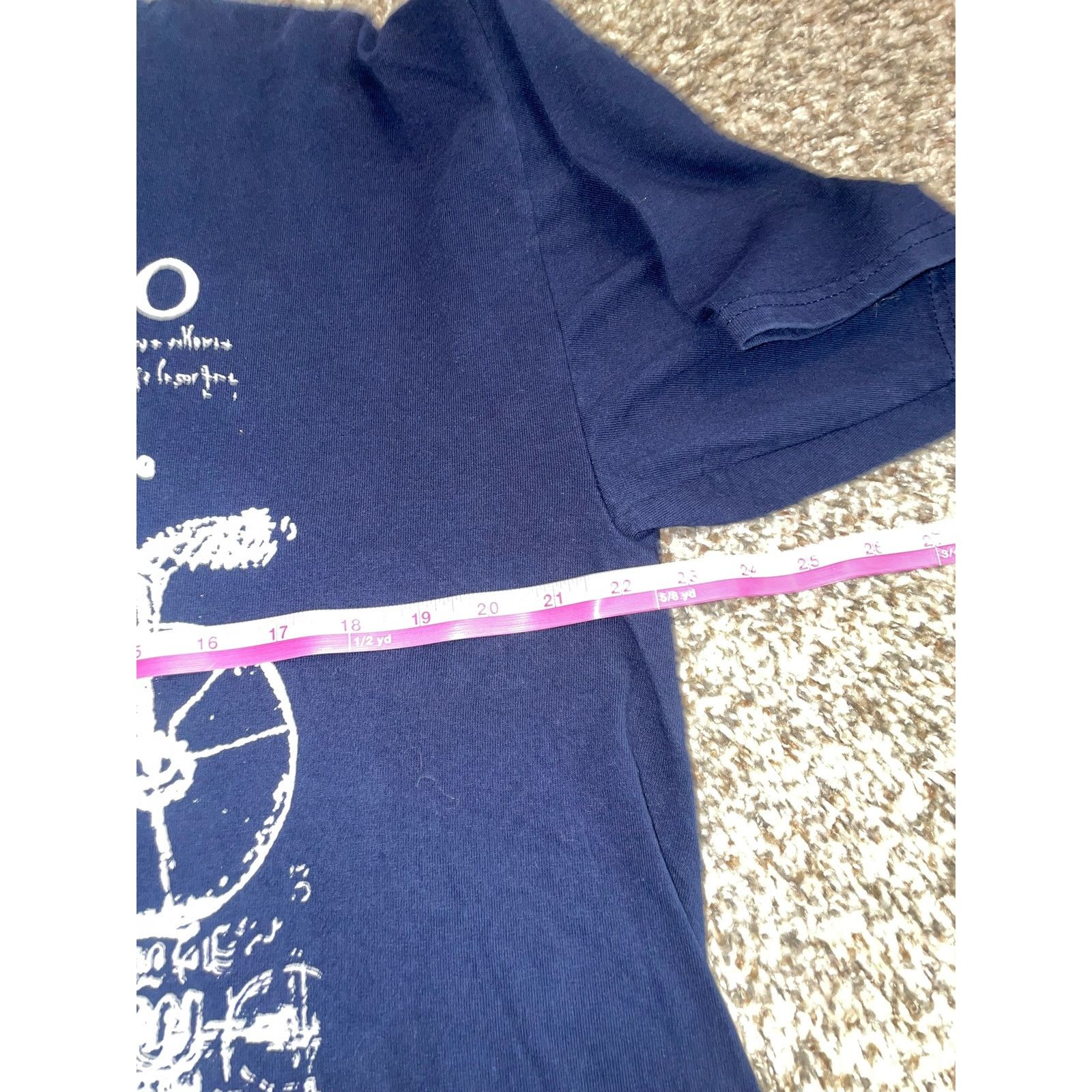 Gildan 2000s Leonardo Da Vinci Blue Bike Design Shirt Tee Y2K XL Size US XL / EU 56 / 4 - 8 Thumbnail