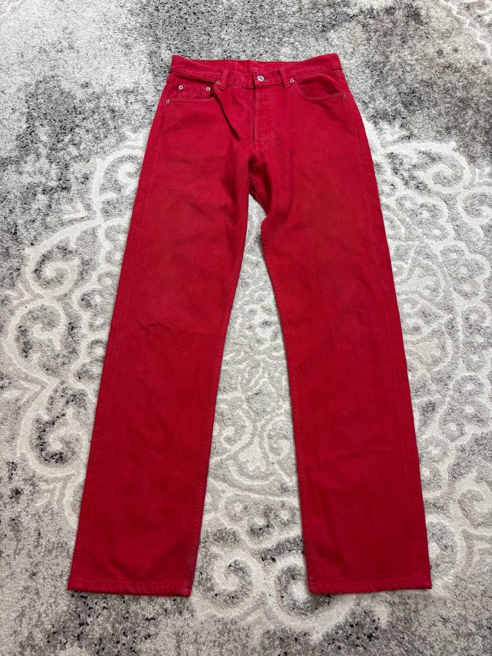Levi's Vintage Clothing Vintage 90s Levi’s 501 Red Denim Jeans • Made in USA • W31 Size US 31 - 11 Thumbnail