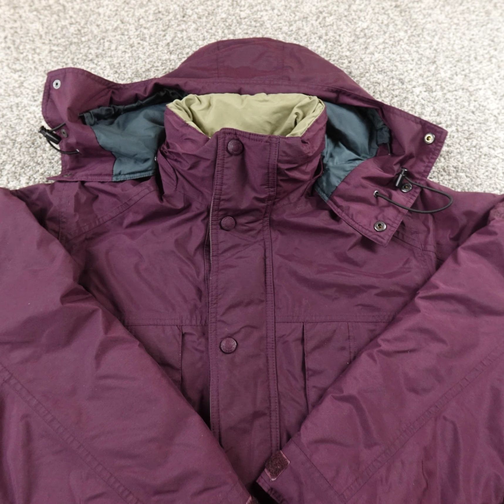 Vintage Cabela's Jacket Mens M Purple Gore Tex Hooded Parka Coat Outdoor Hiking Hunting Coat/Par ka? Size US M / EU 48-50 / 2 - 3 Thumbnail