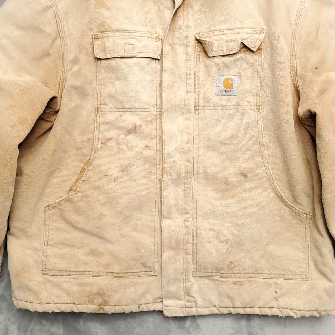 Carhartt VINTAGE Carhartt Jacket Mens XL Brown Arctic Duck Canvas Quilt Lined Outdoor Work Zip Pockets Casual Mens Size US XL / EU 56 / 4 - 2 Thumbnail