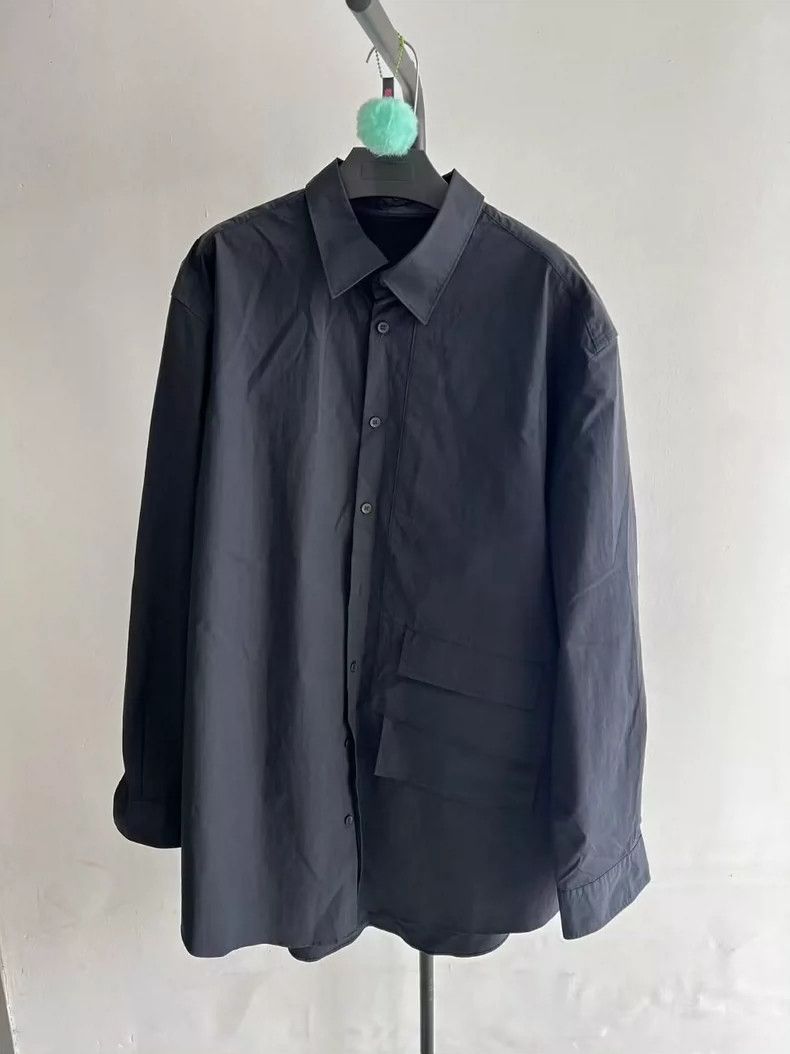 Y-3 Y-3 Multi Pocket Solid Single Breasted Long Sleeve Blouse Size US XL / EU 56 / 4 - 1 Thumbnail