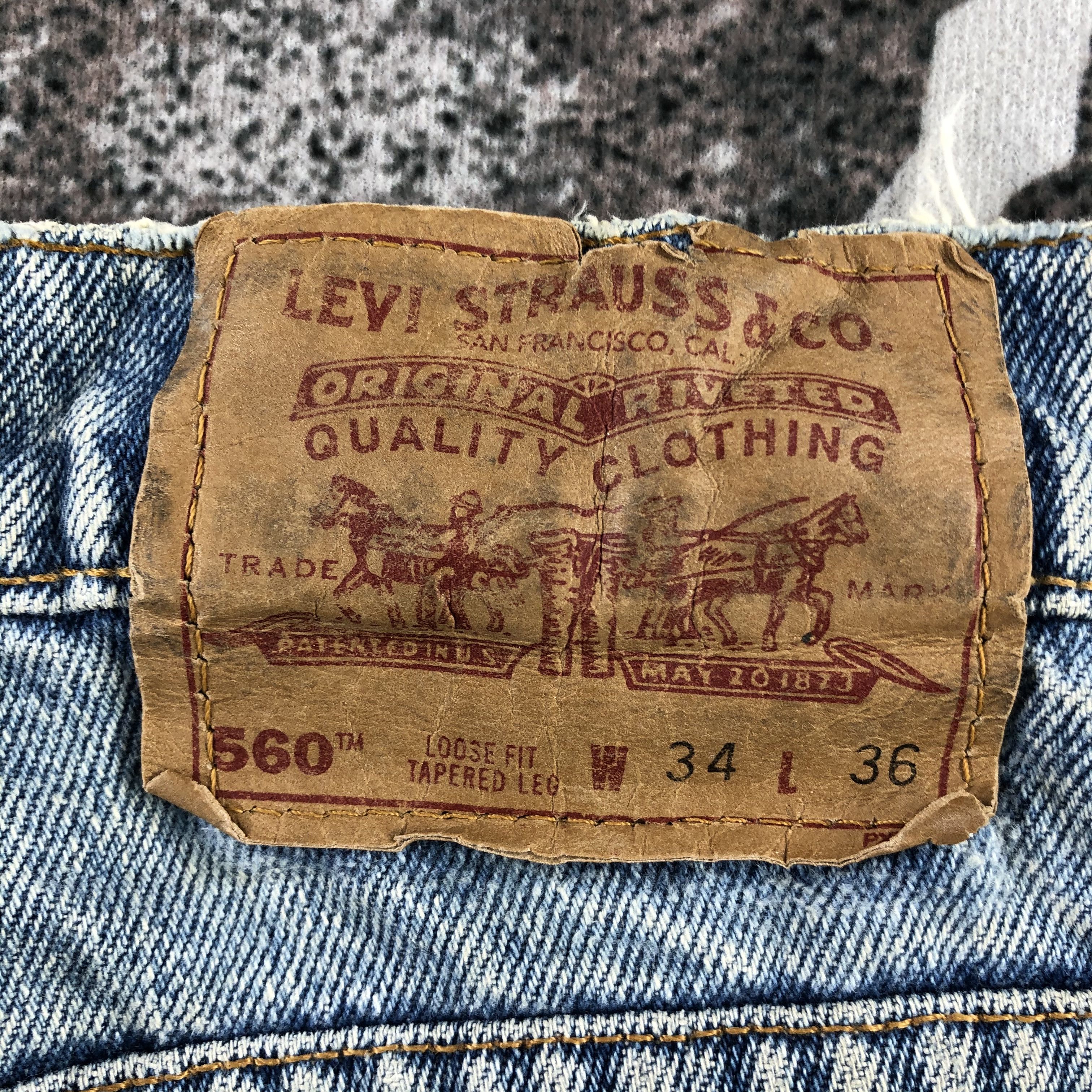 Levi's Vintage 90s Levi's 560 Jeans Medium Blue Denim KJ1387 Size US 34 / EU 50 - 5 Thumbnail