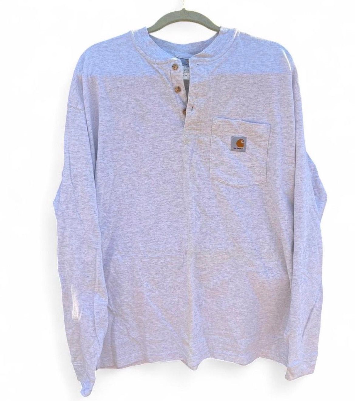 Carhartt Carhartt K128 Loose Fit Heavyweight Henley Long Sleeve XL Size US XL / EU 56 / 4 - 1 Thumbnail