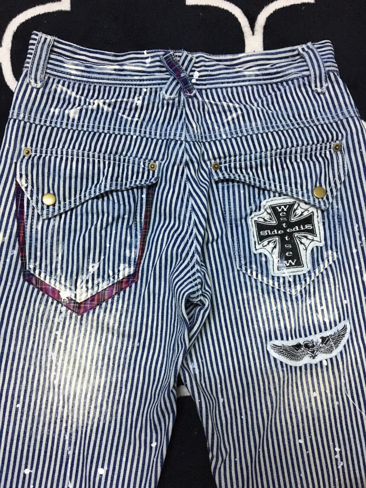 Japanese Brand × Vintage Vintage Blue Pants Japanese Brand Size US 30 / EU 46 - 4 Thumbnail
