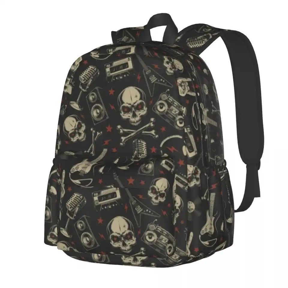 Other Skull Backpack Rock Grunge Punk University Backpacks Size ONE SIZE - 1 Thumbnail