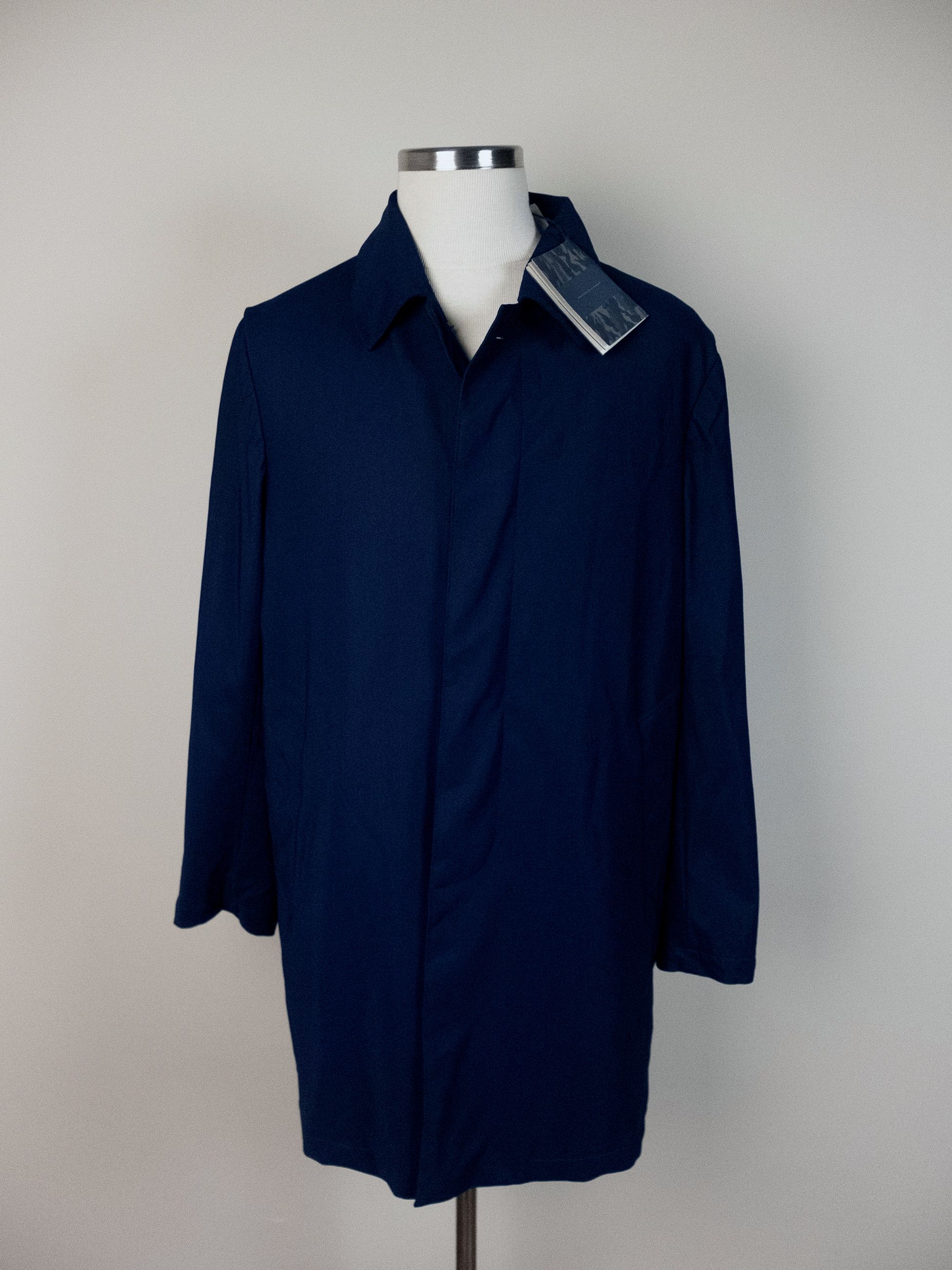 Luigi Bianchi LUIGI BIANCHI navy blue water resistant trench coat 3XL Size US XXL / EU 58 / 5 - 1 Thumbnail