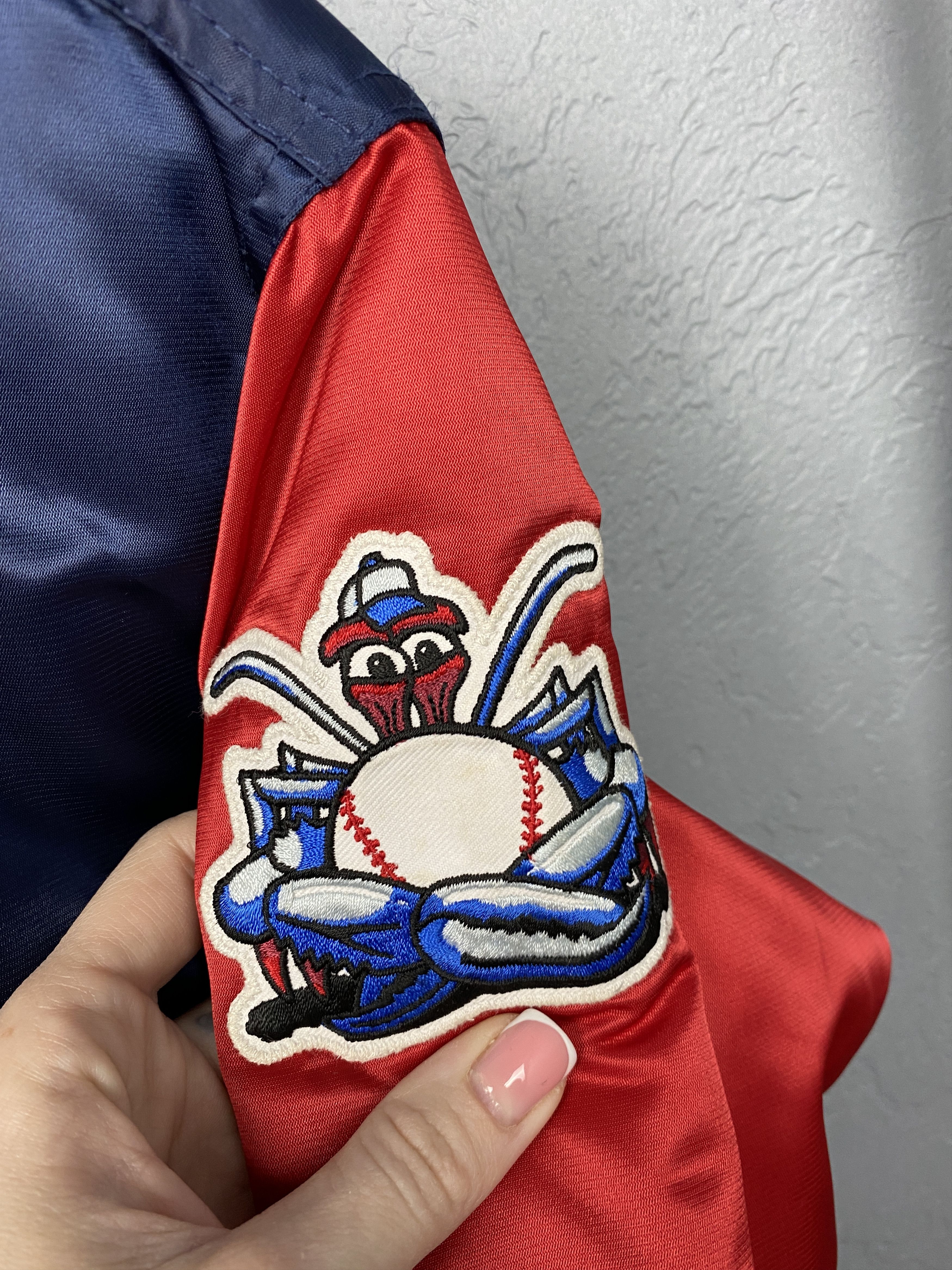 MLB Blue Claws MLB 90s Vintage Womens Nylon Bomber Jacket Size L / US 10 / IT 46 - 4 Thumbnail