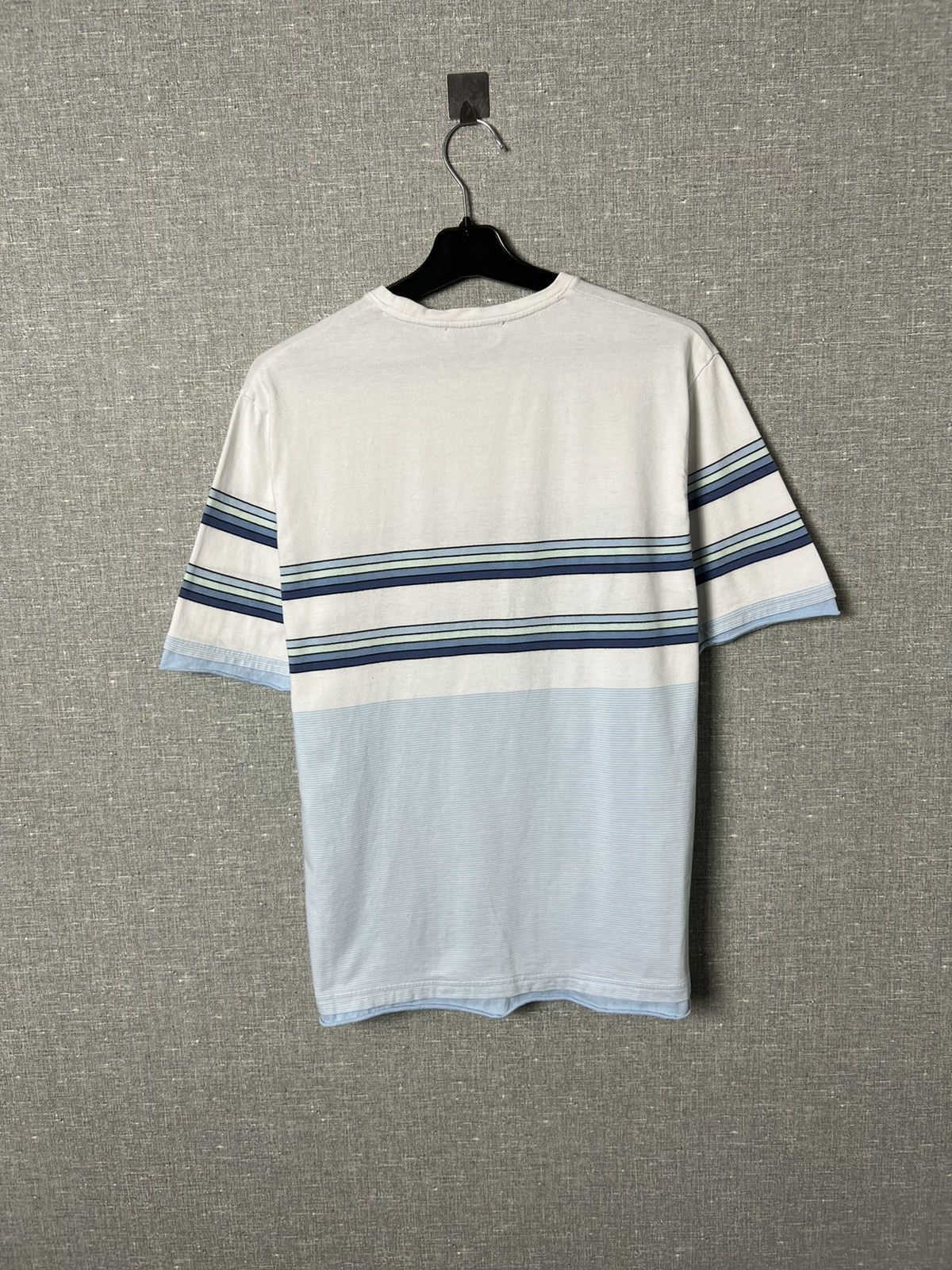 Vintage × Yves Saint Laurent Rare Yves Saint Laurent Striped Tee Embroidered Small Logo Size US M / EU 48-50 / 2 - 13 Thumbnail