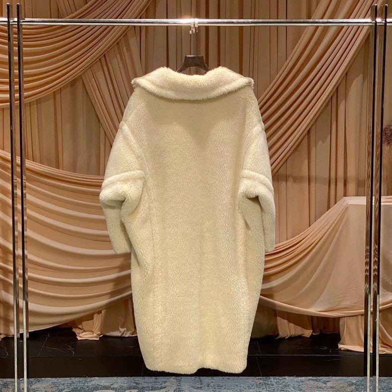 Max Mara Max Mara Style Milk White Long Teddy Coat Size S / US 4 / IT 40 - 2 Thumbnail