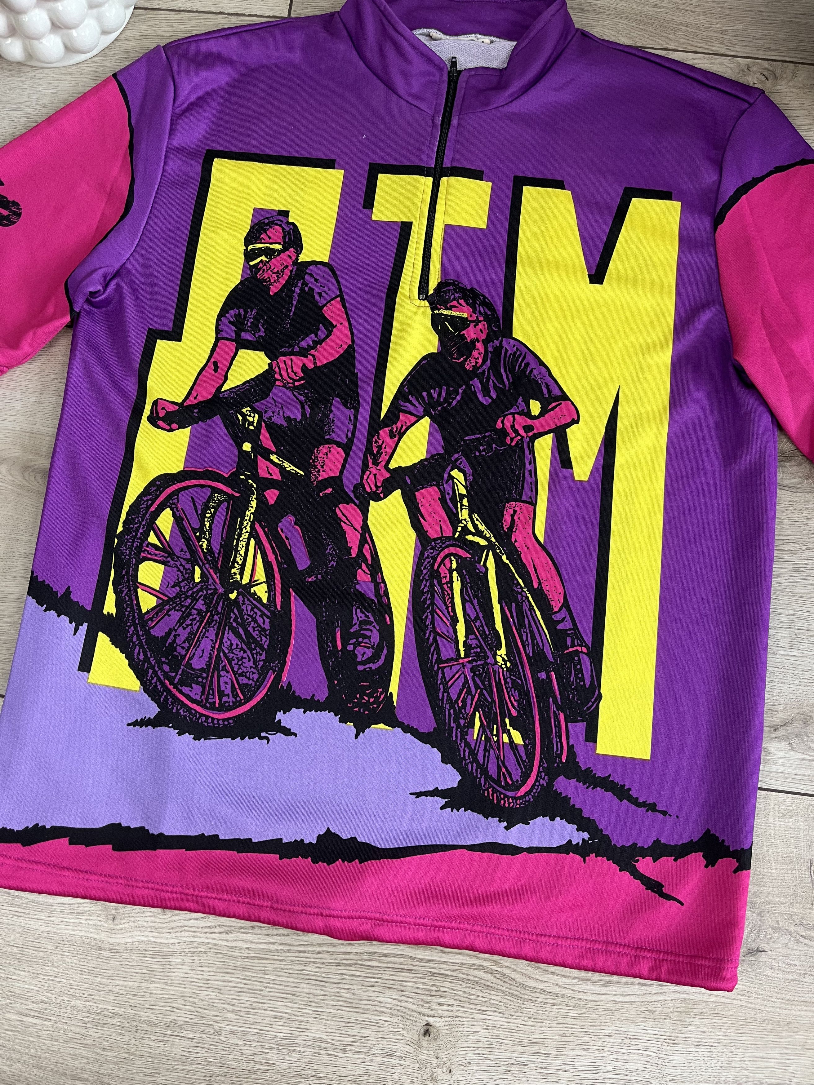 Vintage 90s Cycling Jersey Bicycle rave techno acid print K2 MTB Size US L / EU 52-54 / 3 - 2 Thumbnail