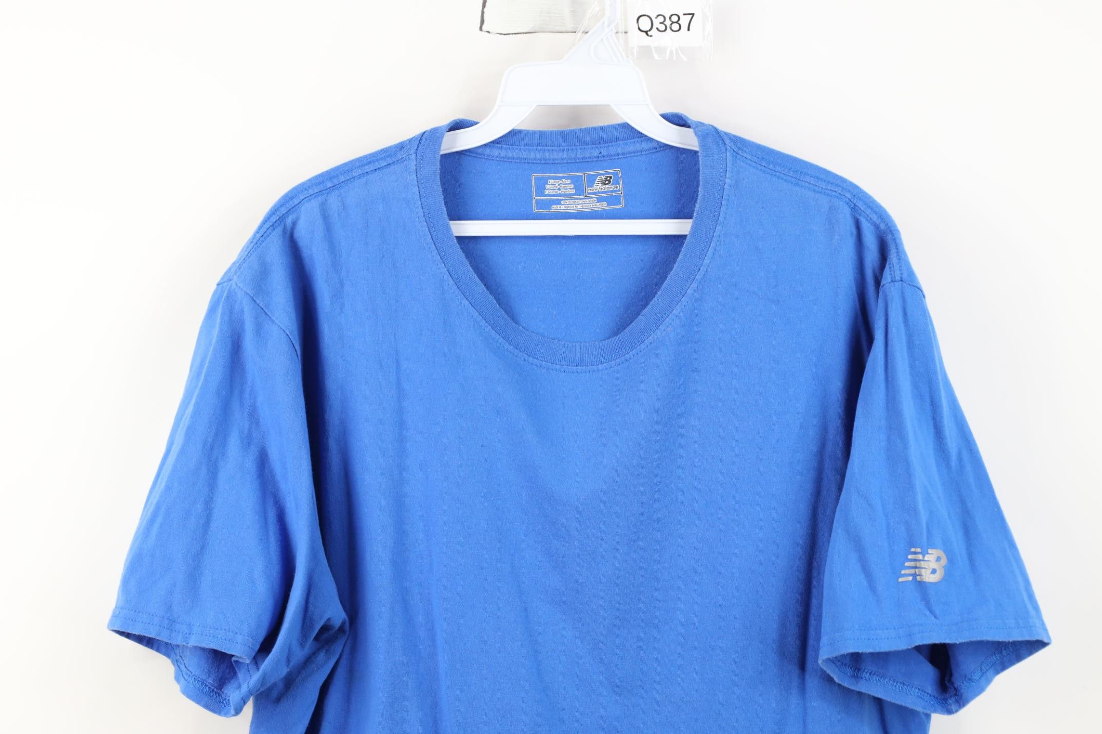 New Balance Vintage Y2K New Balance Reflective Short Sleeve T-Shirt Blue Size US XL / EU 56 / 4 - 2 Thumbnail
