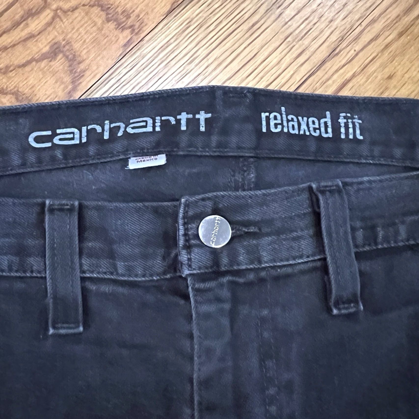 Carhartt VINTAGE Carhartt Men's Utility Work Pants Loose Fit Black Canvas 44x30 Casual Workwear Size US 44 / EU 60 - 2 Thumbnail