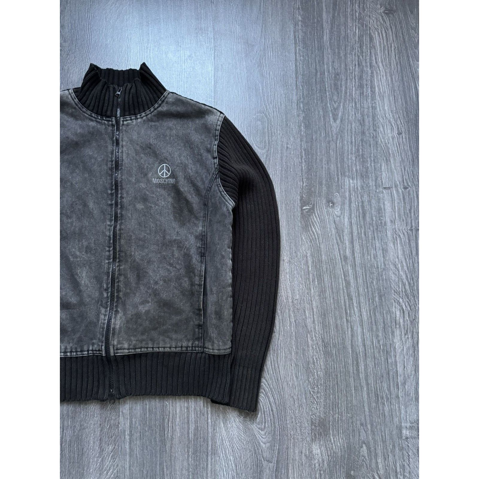 Moschino 90s Vintage Moschino Jeans Zip Sweater Jacket Size US L / EU 52-54 / 3 - 3 Thumbnail