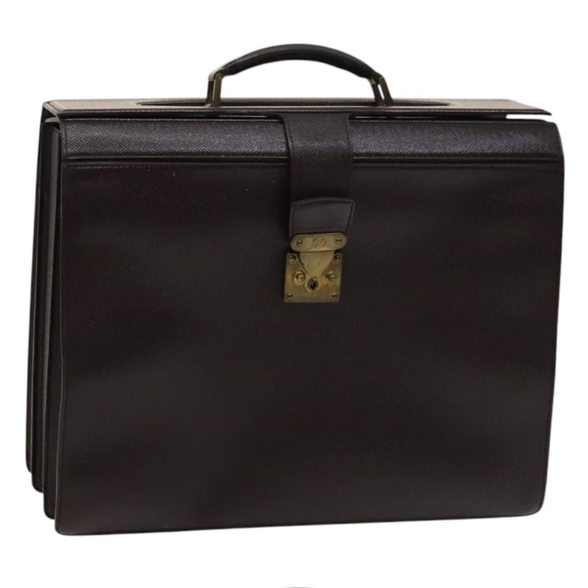 LOUIS VUITTON Taiga Leather Ural Briefcase Acajou M30026